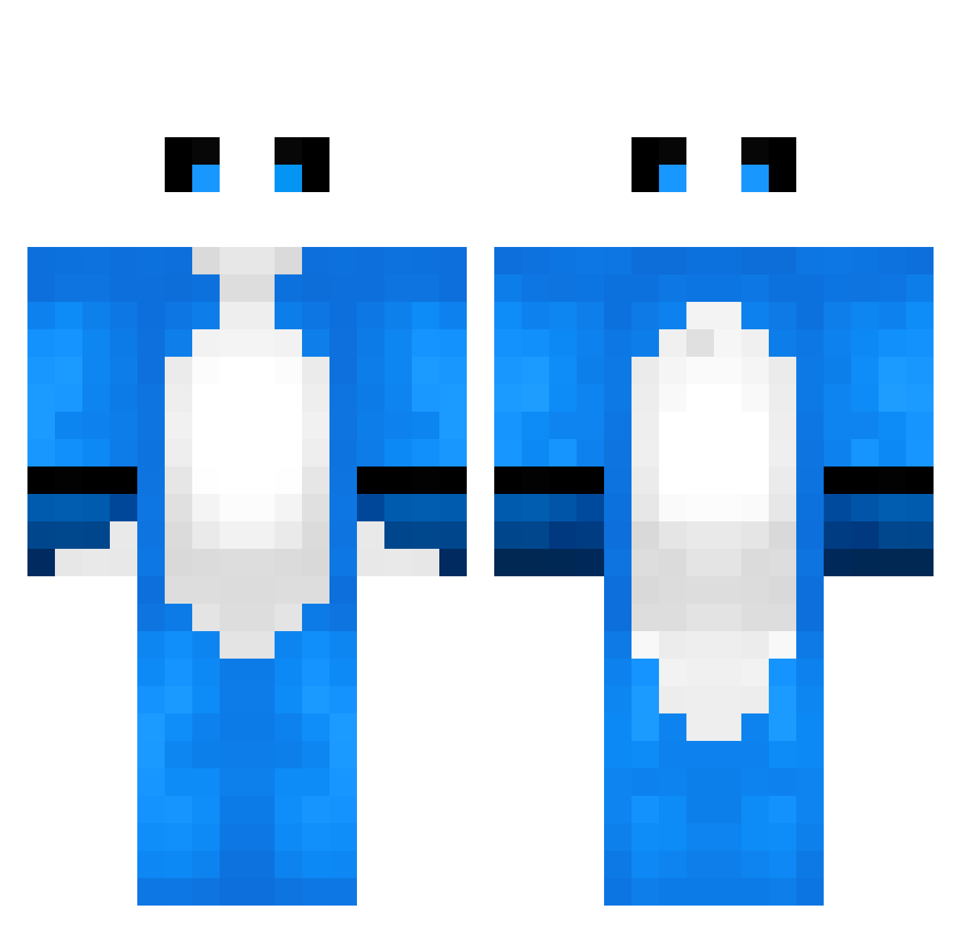 Caldito Minecraft skin, front and back view