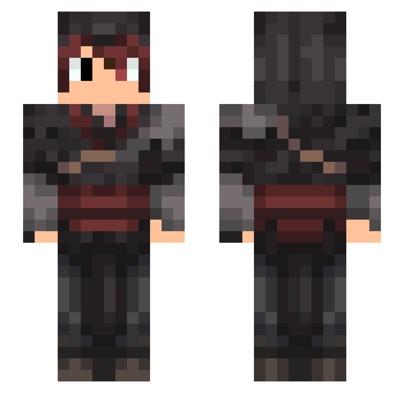 Siwek613 Minecraft skin, front and back view
