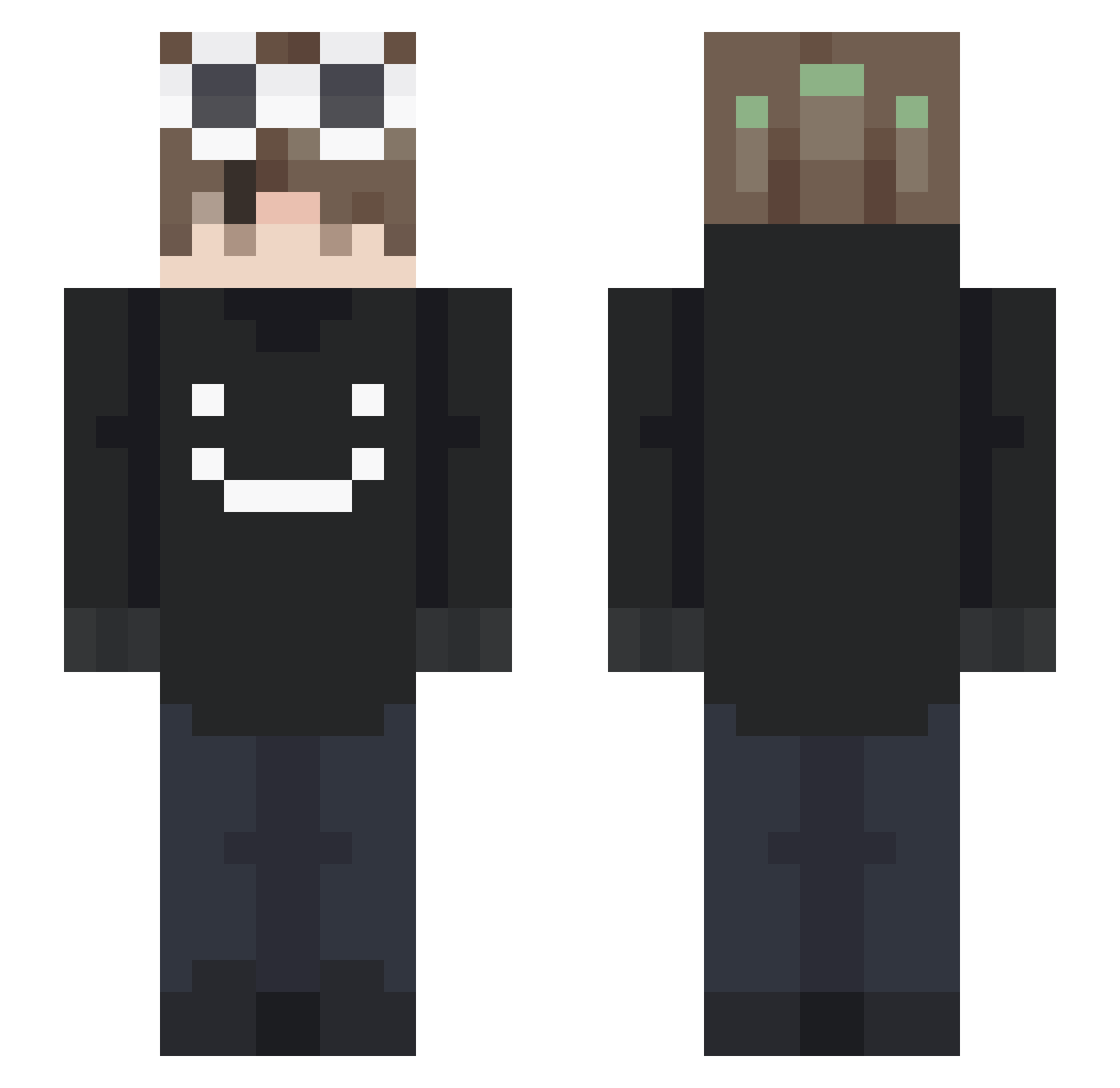 Dziewica_6_9_ Minecraft skin, front and back view