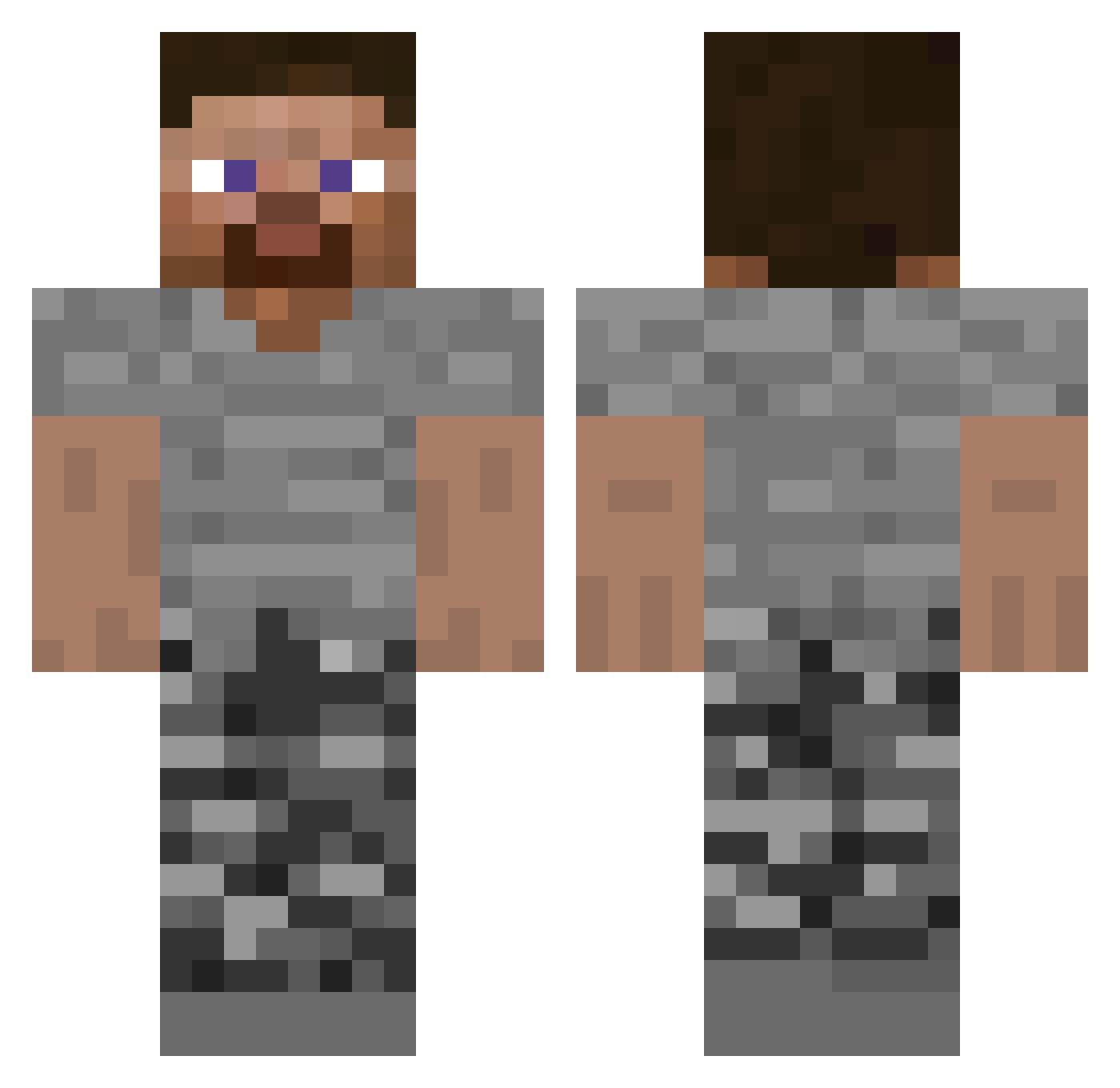 Hotwheel9 Minecraft skin, front and back view