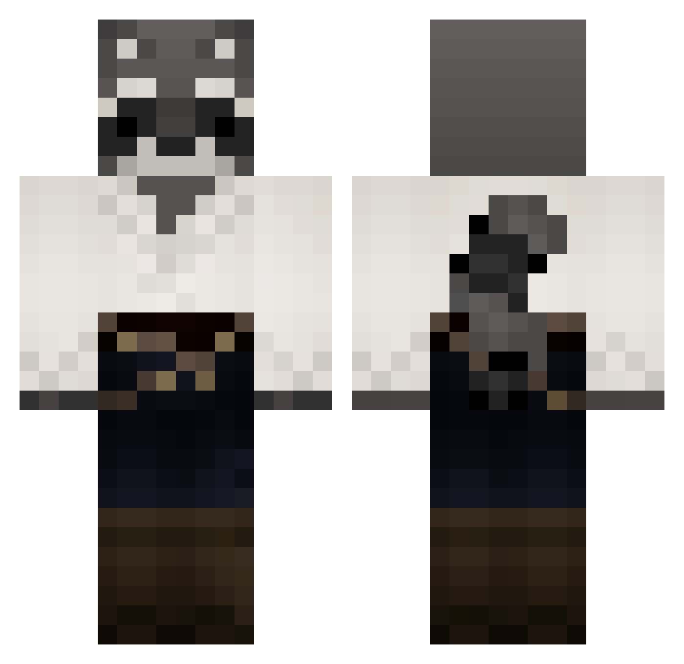 SovietRacc00n Minecraft skin, front and back view
