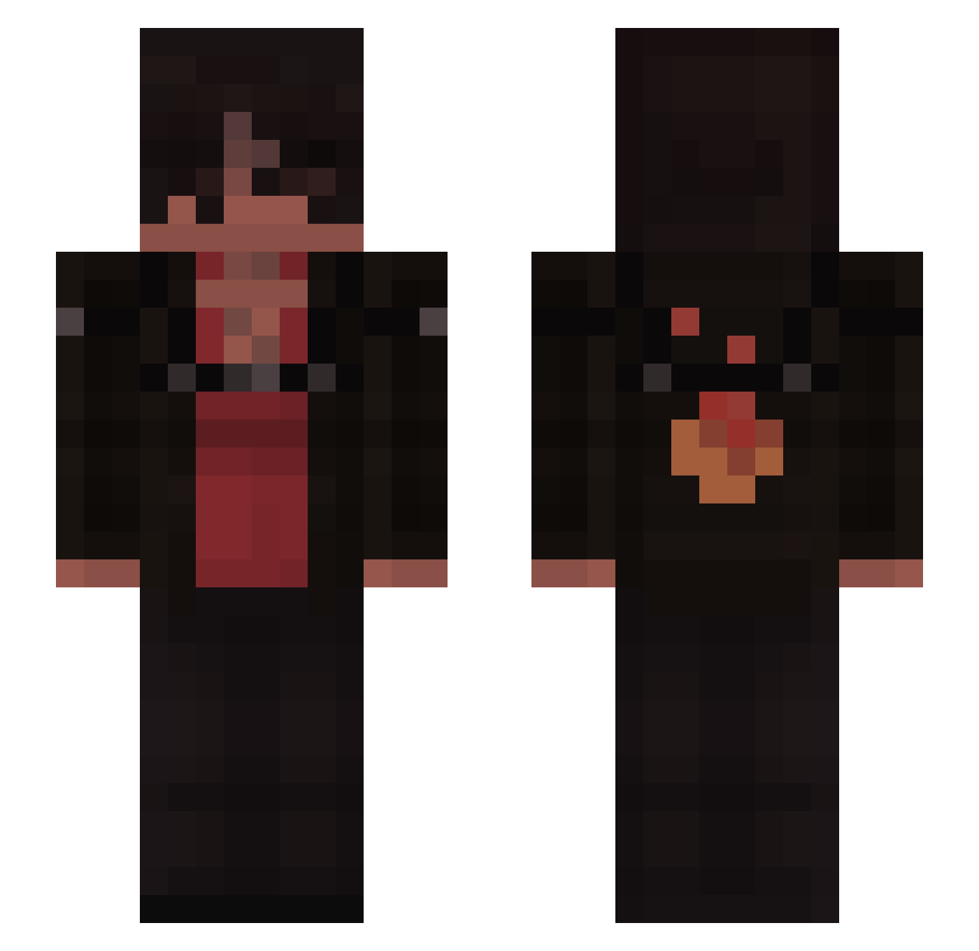 YourPumkinPlayz Minecraft skin, front and back view