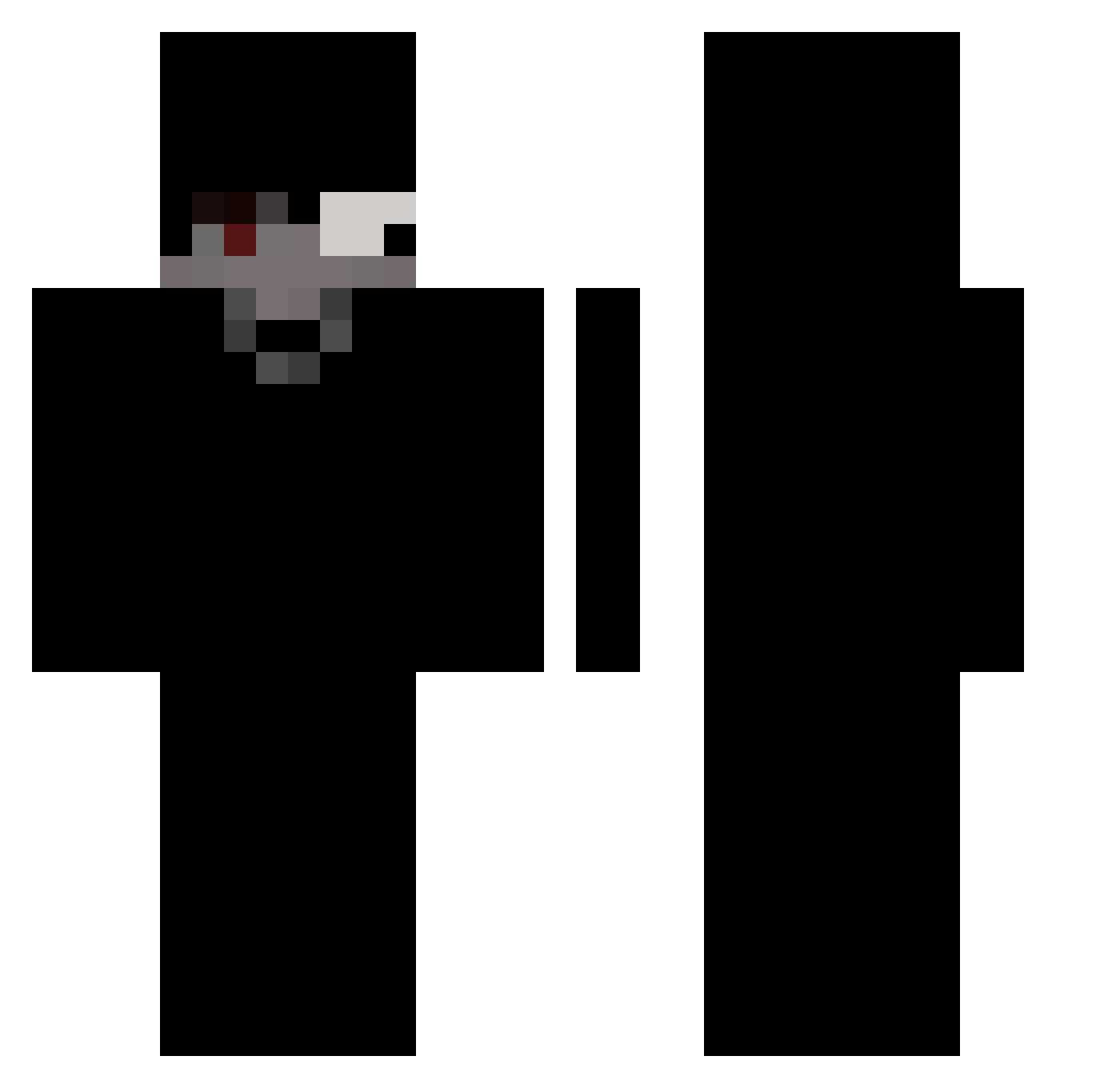 maitotoxin Minecraft skin, front and back view