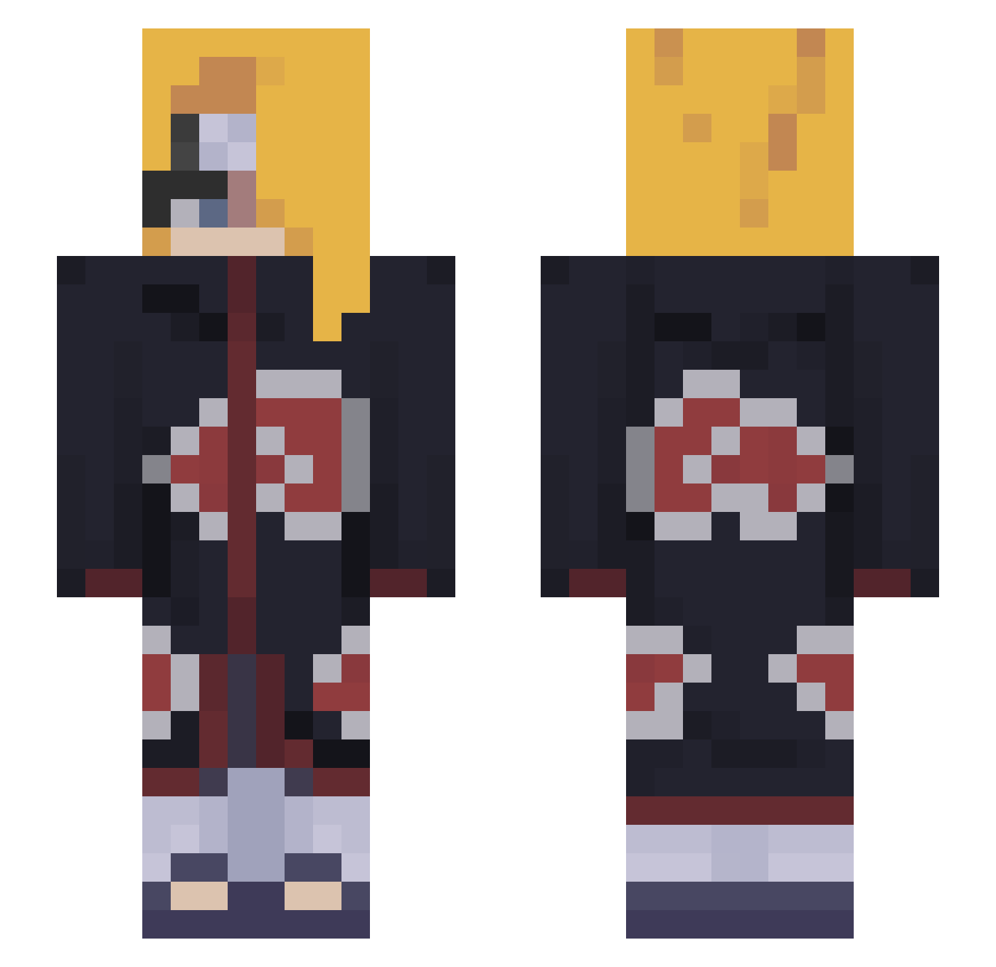 kimyache_1130 Minecraft skin, front and back view