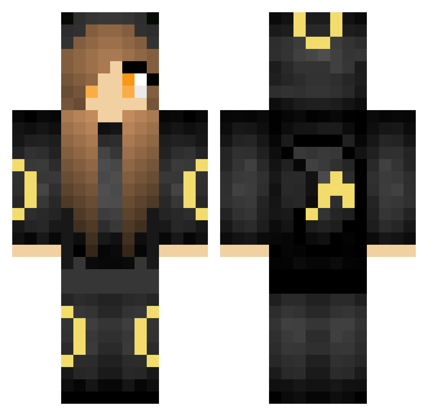 Dorri Minecraft skin, front and back view