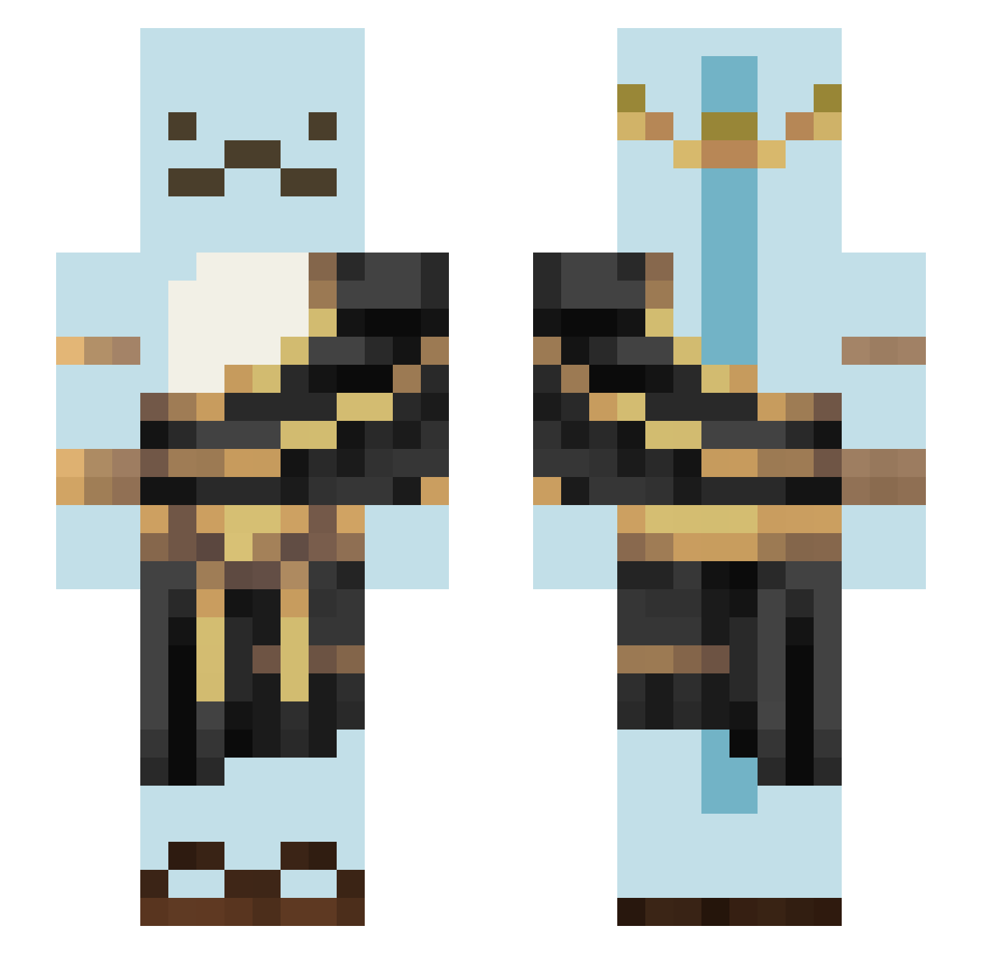 strawmaple45448 Minecraft skin, front and back view