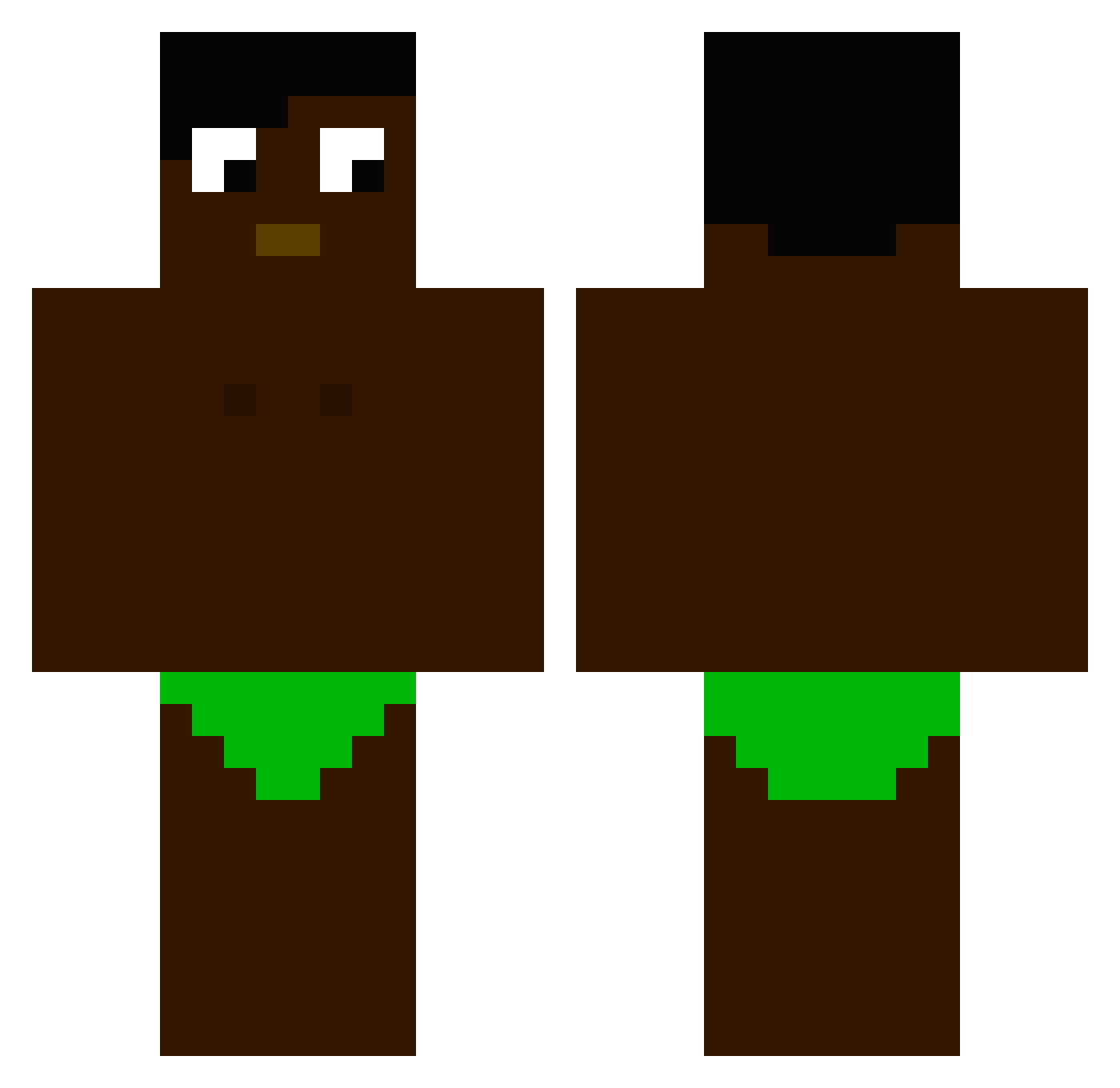 vkumv Minecraft skin, front and back view