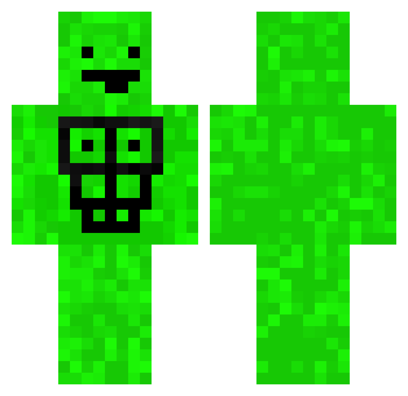 tutux0935 Minecraft skin, front and back view