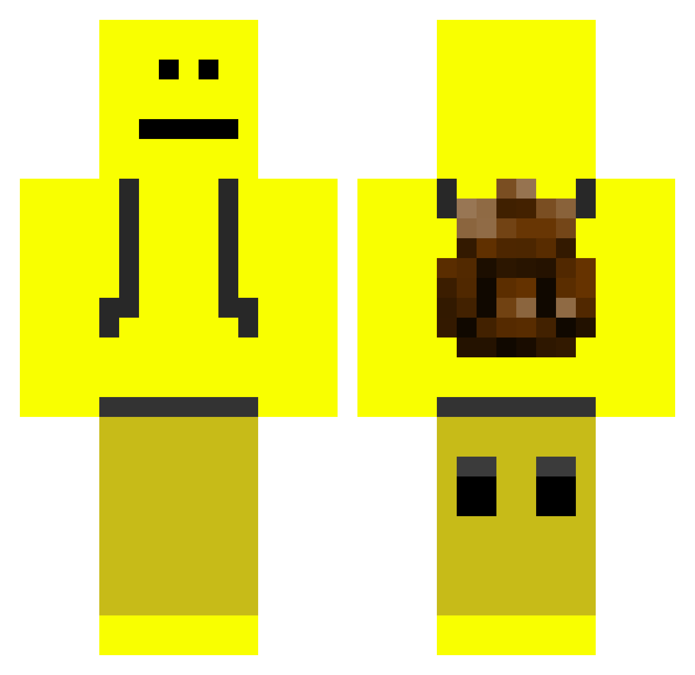 Eiikyoo Minecraft skin, front and back view