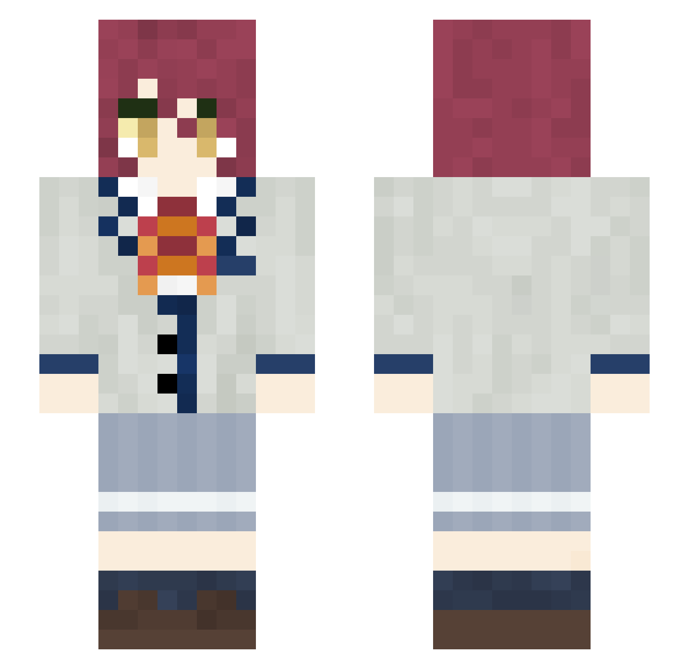 XiaojuZhihua_ Minecraft skin, front and back view