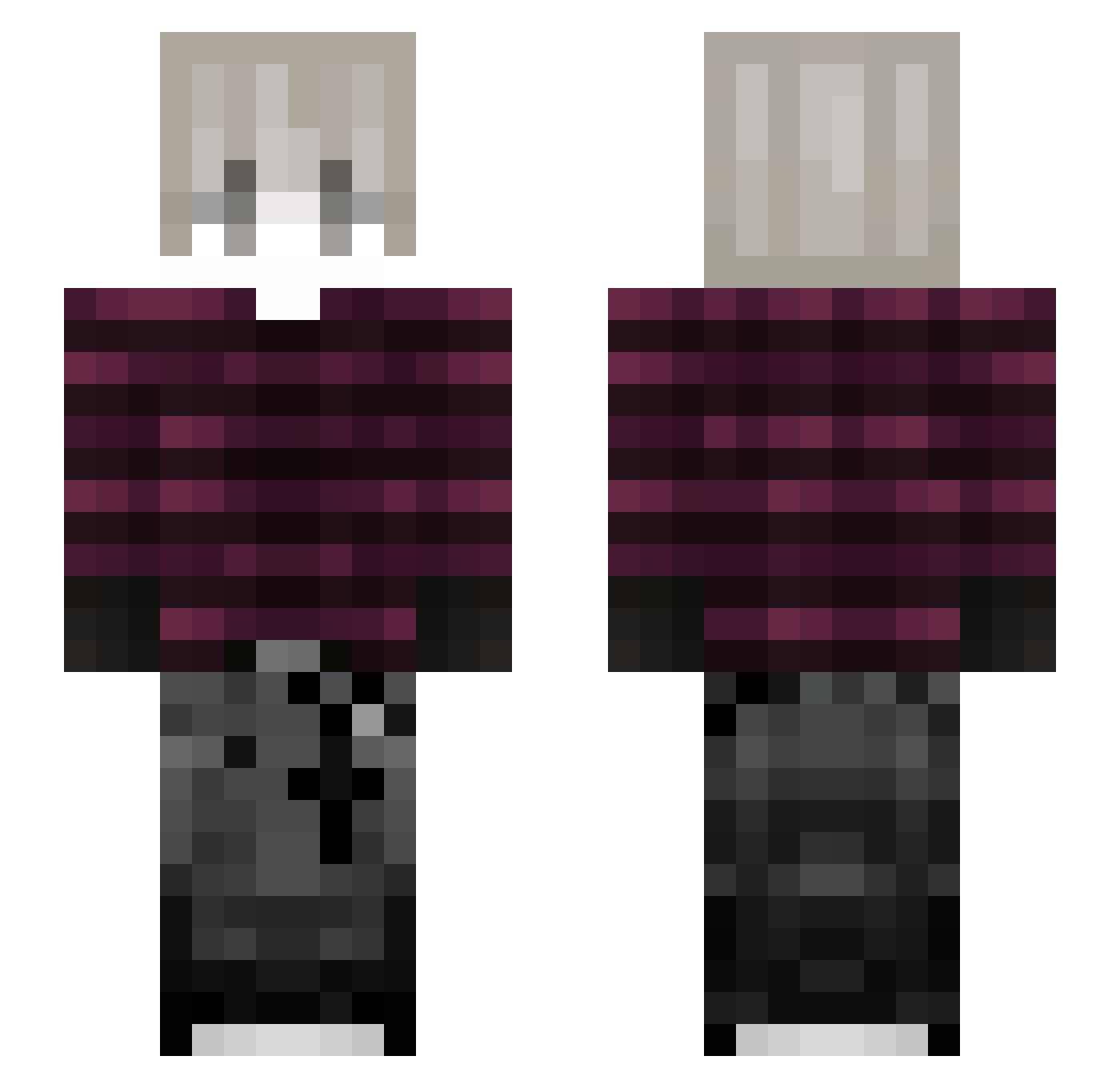 Stenhem Minecraft skin, front and back view