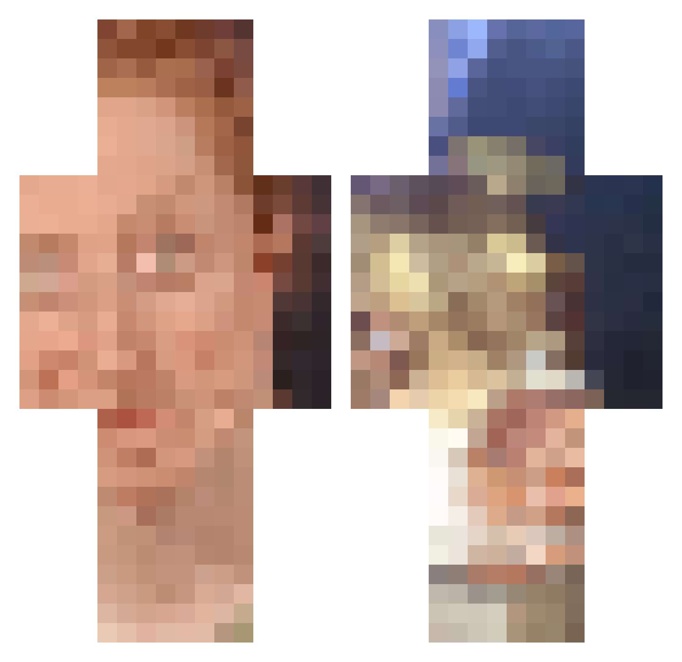 qtticus Minecraft skin, front and back view