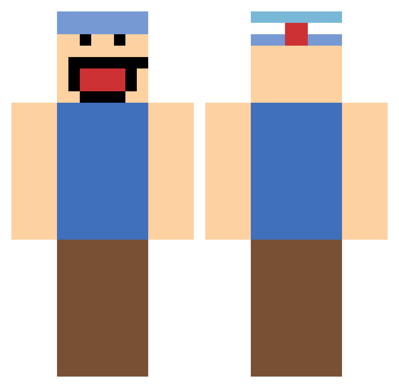 BugNeo Minecraft skin, front and back view