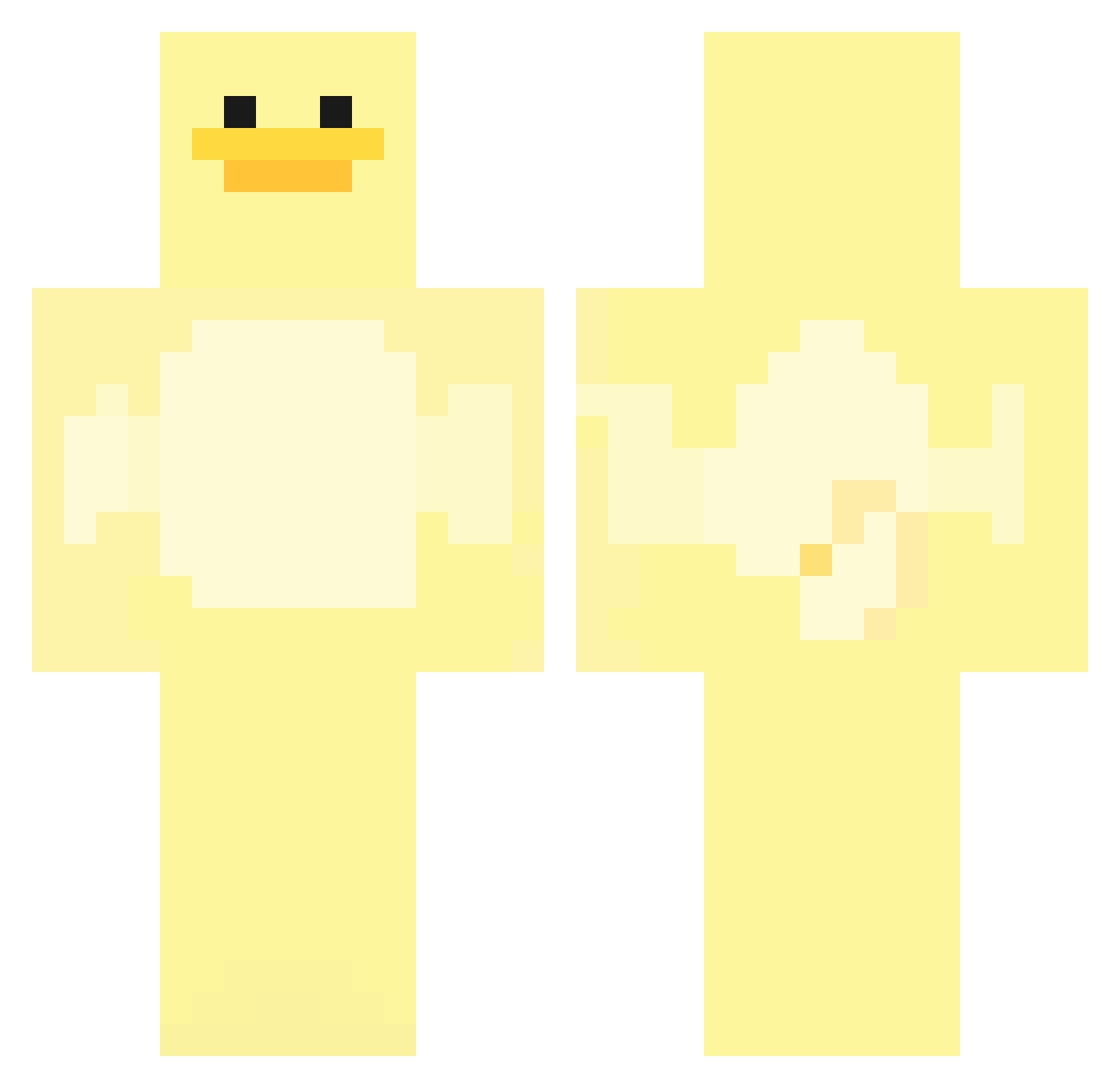 Tylerbot Minecraft skin, front and back view