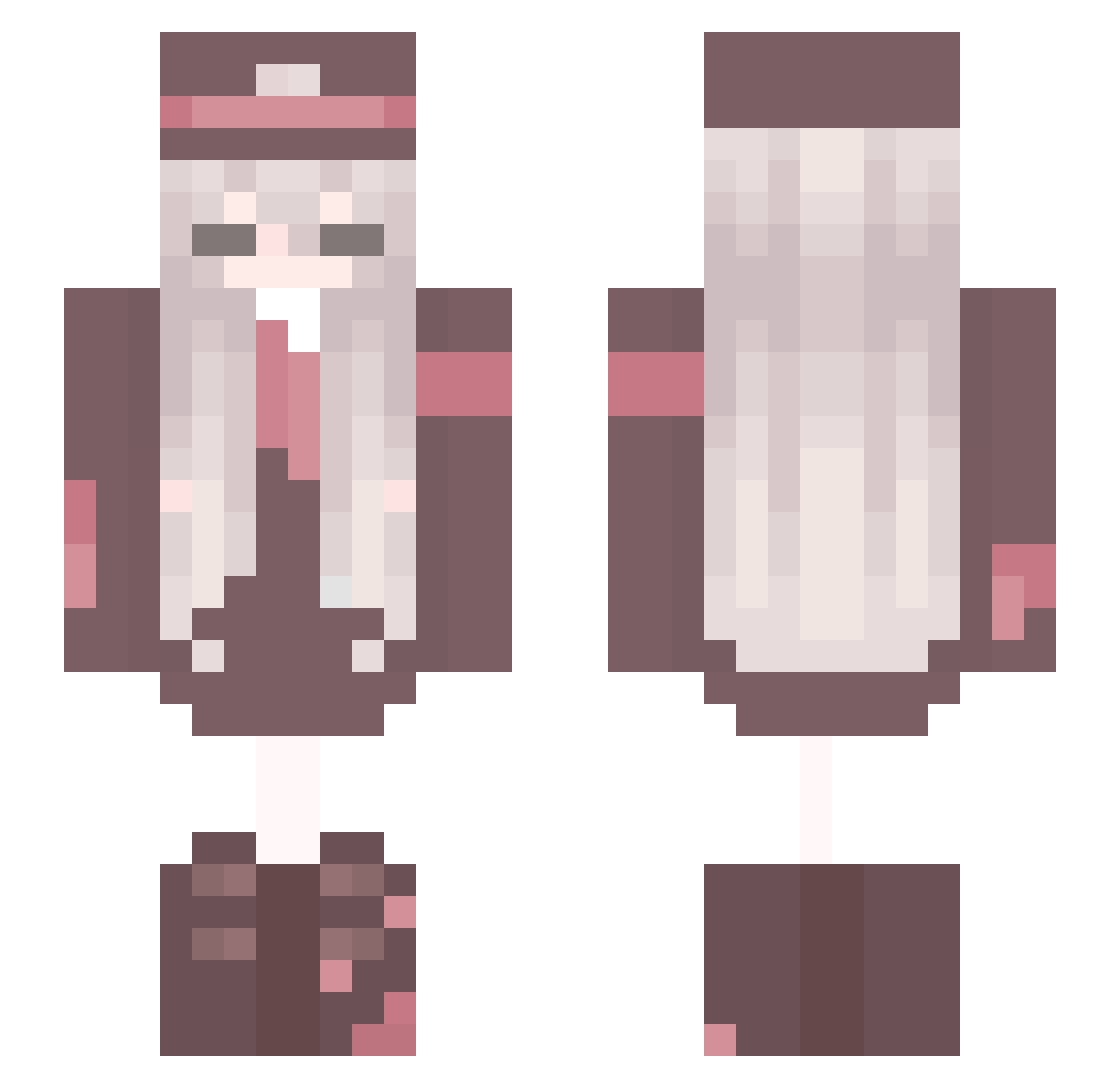 lebhaft Minecraft skin, front and back view