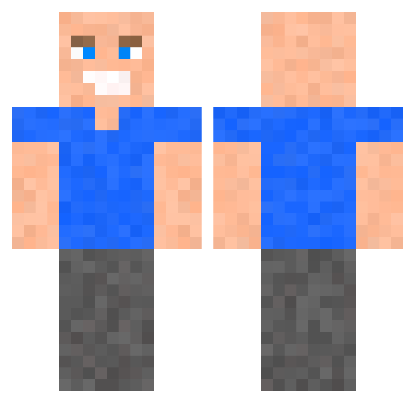 TODODaM2022 Minecraft skin, front and back view