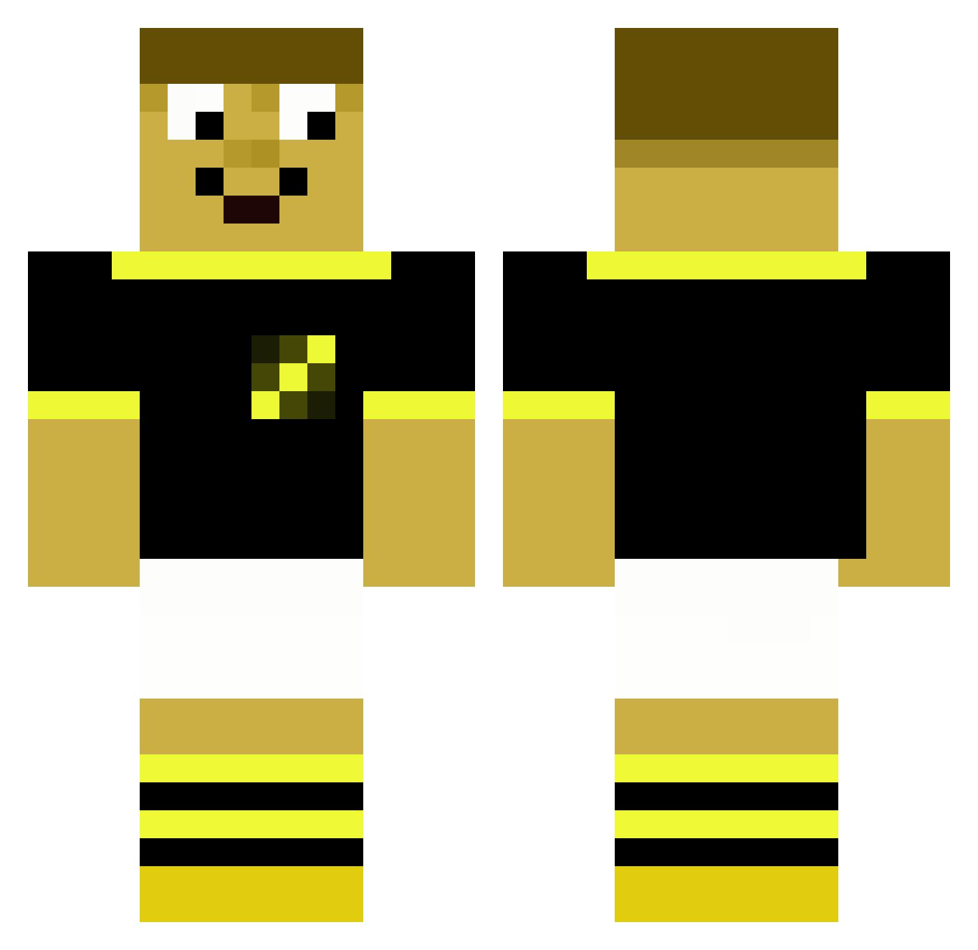 OrganicBonsai66 Minecraft skin, front and back view