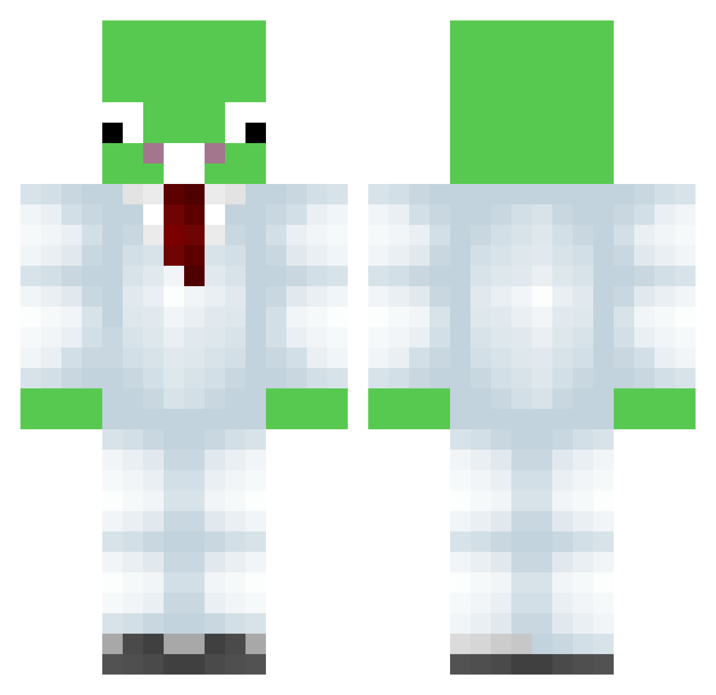 Twistik_off Minecraft skin, front and back view