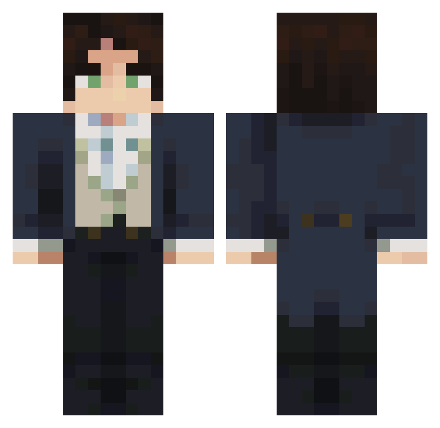 TheDead910 Minecraft skin, front and back view