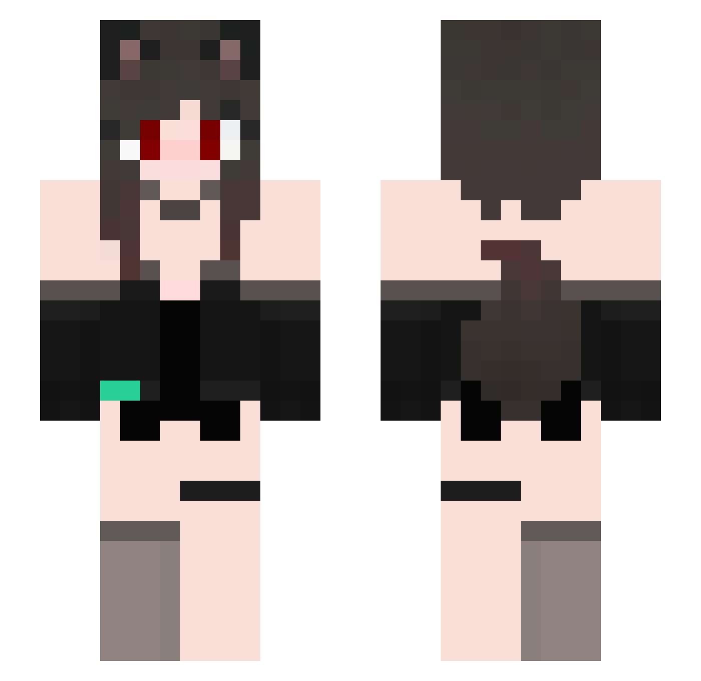 dddivty Minecraft skin, front and back view