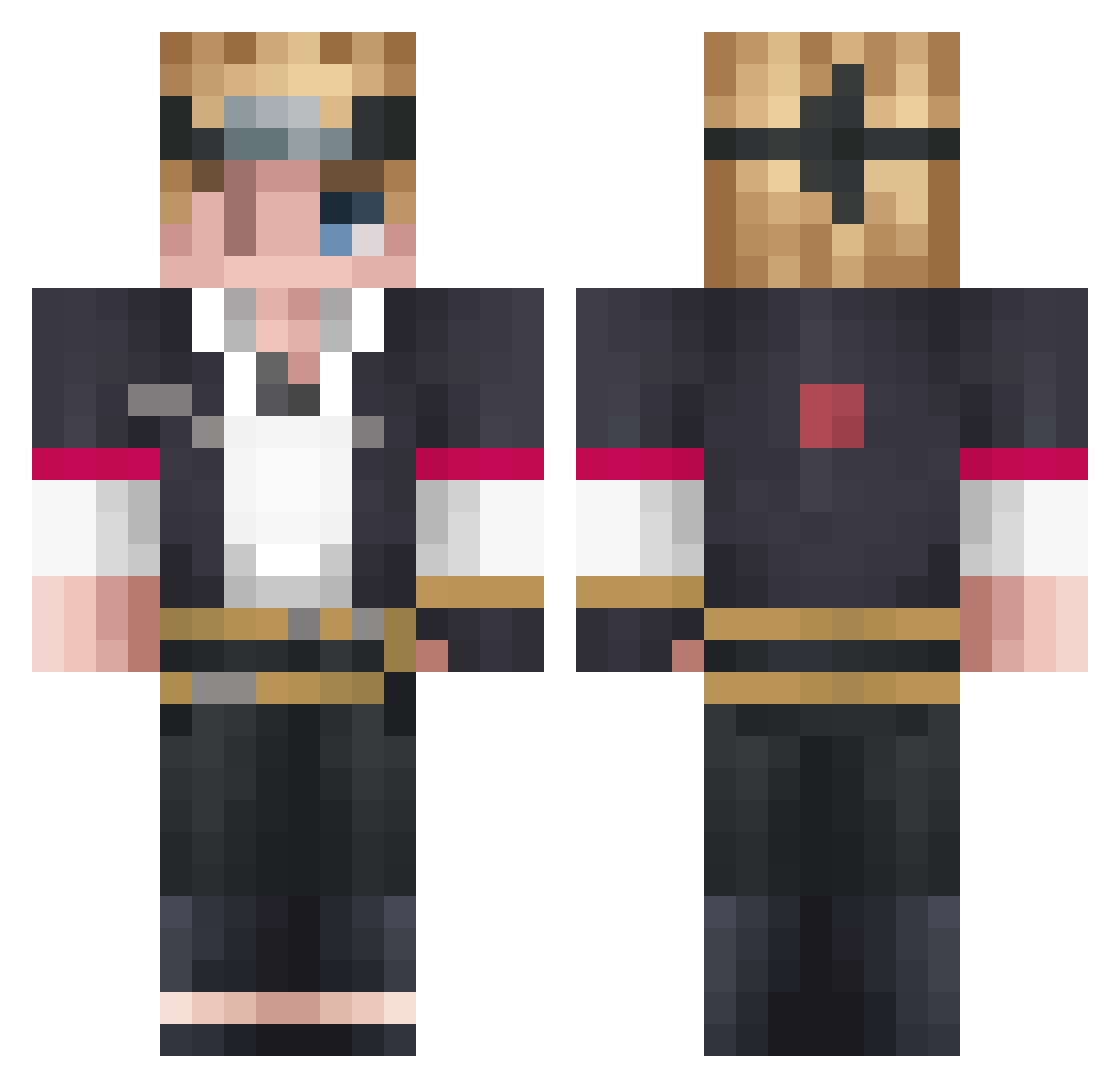 zDarth_ Minecraft skin, front and back view