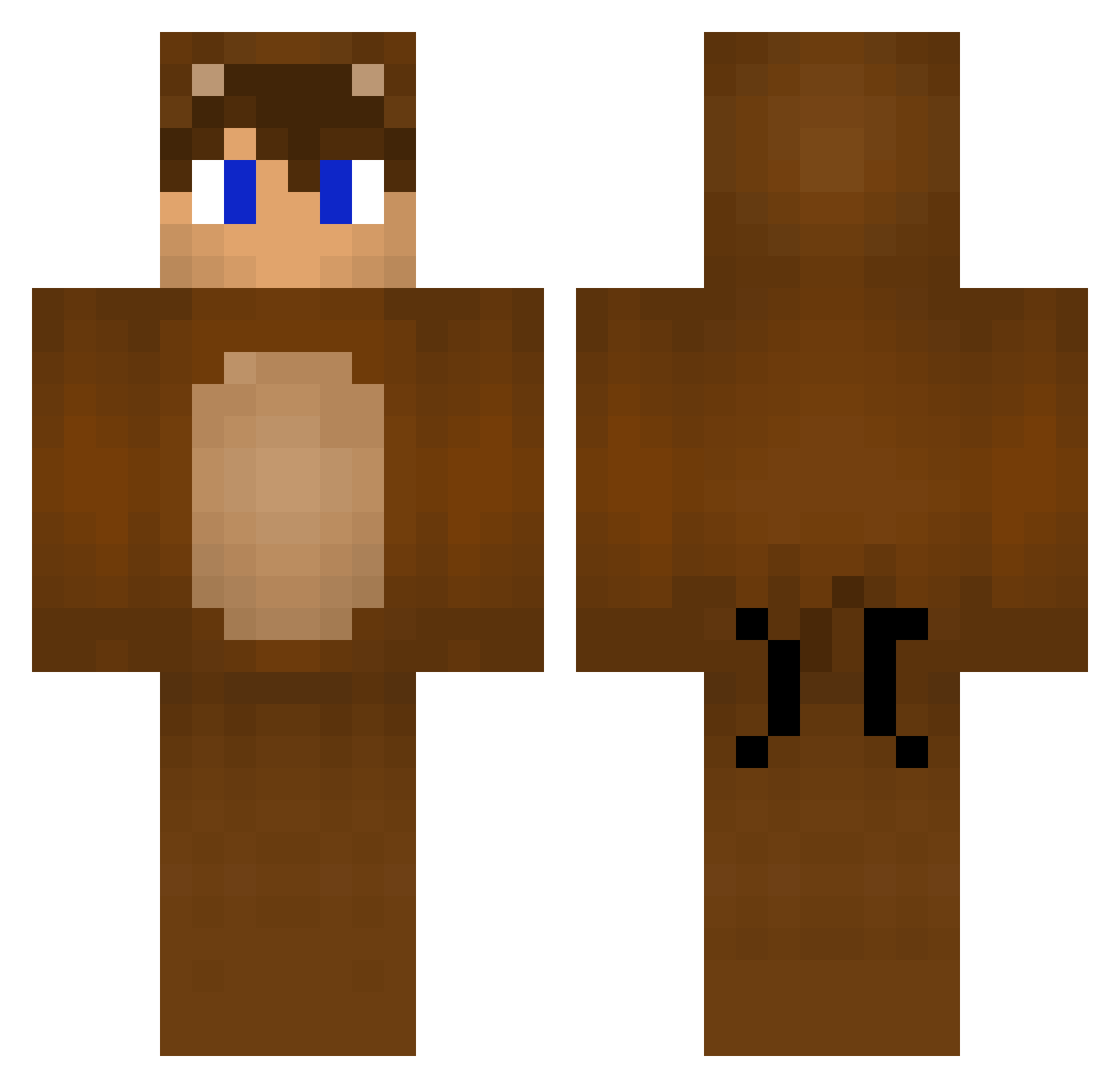 Valour Minecraft skin, front and back view