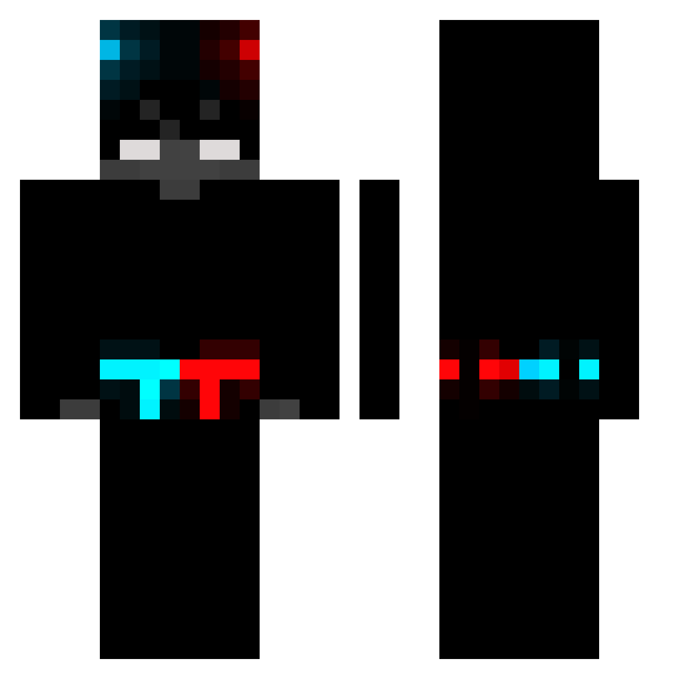 TH_KARMA Minecraft skin, front and back view