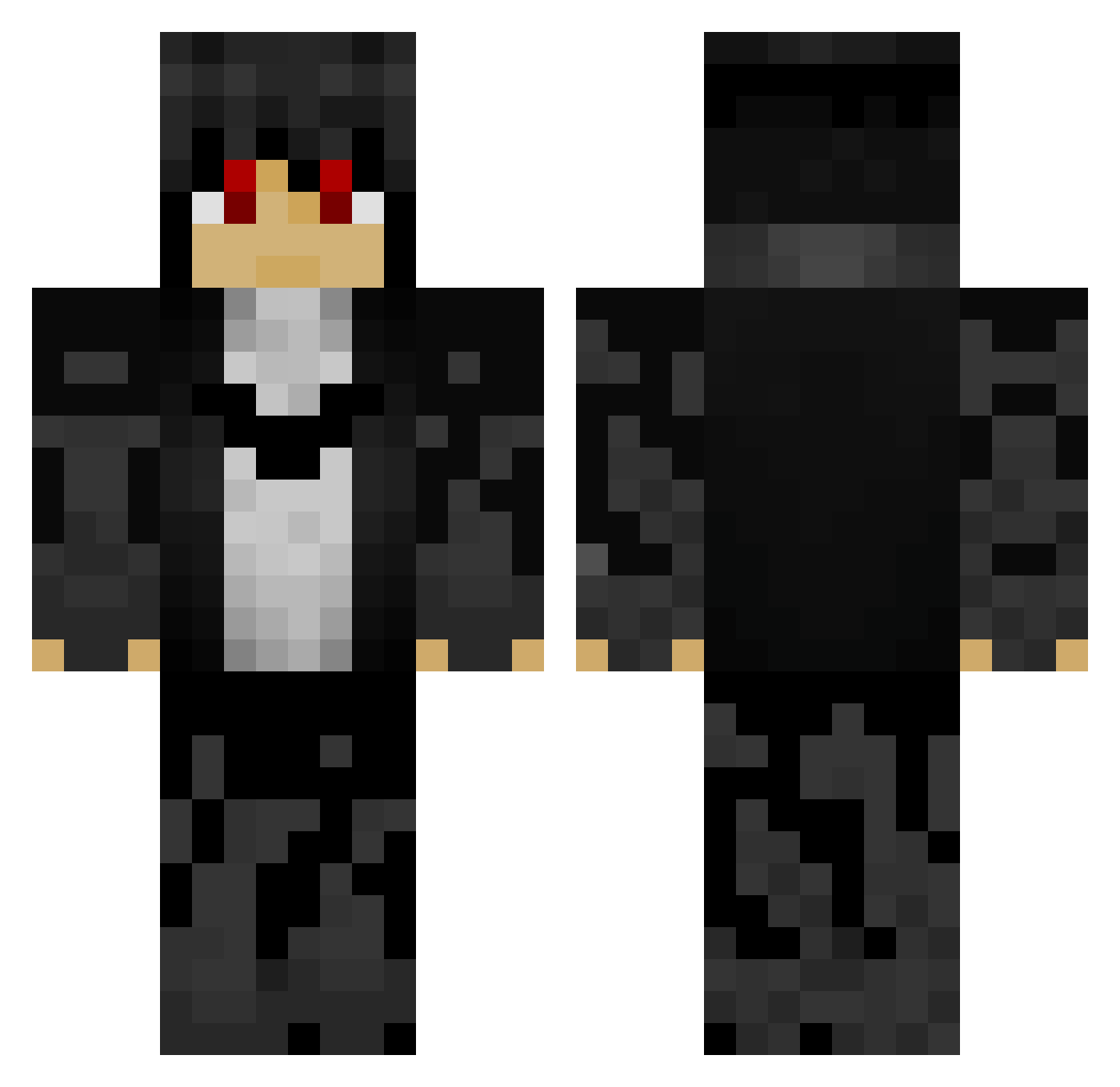 Rolesz Minecraft skin, front and back view