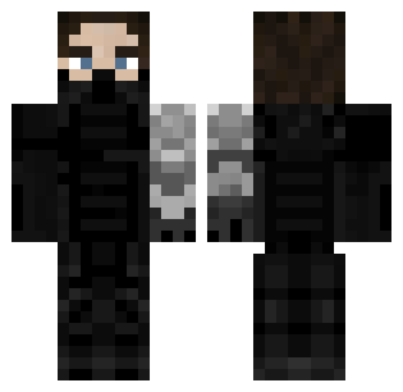 ZANDREI06 Minecraft skin, front and back view