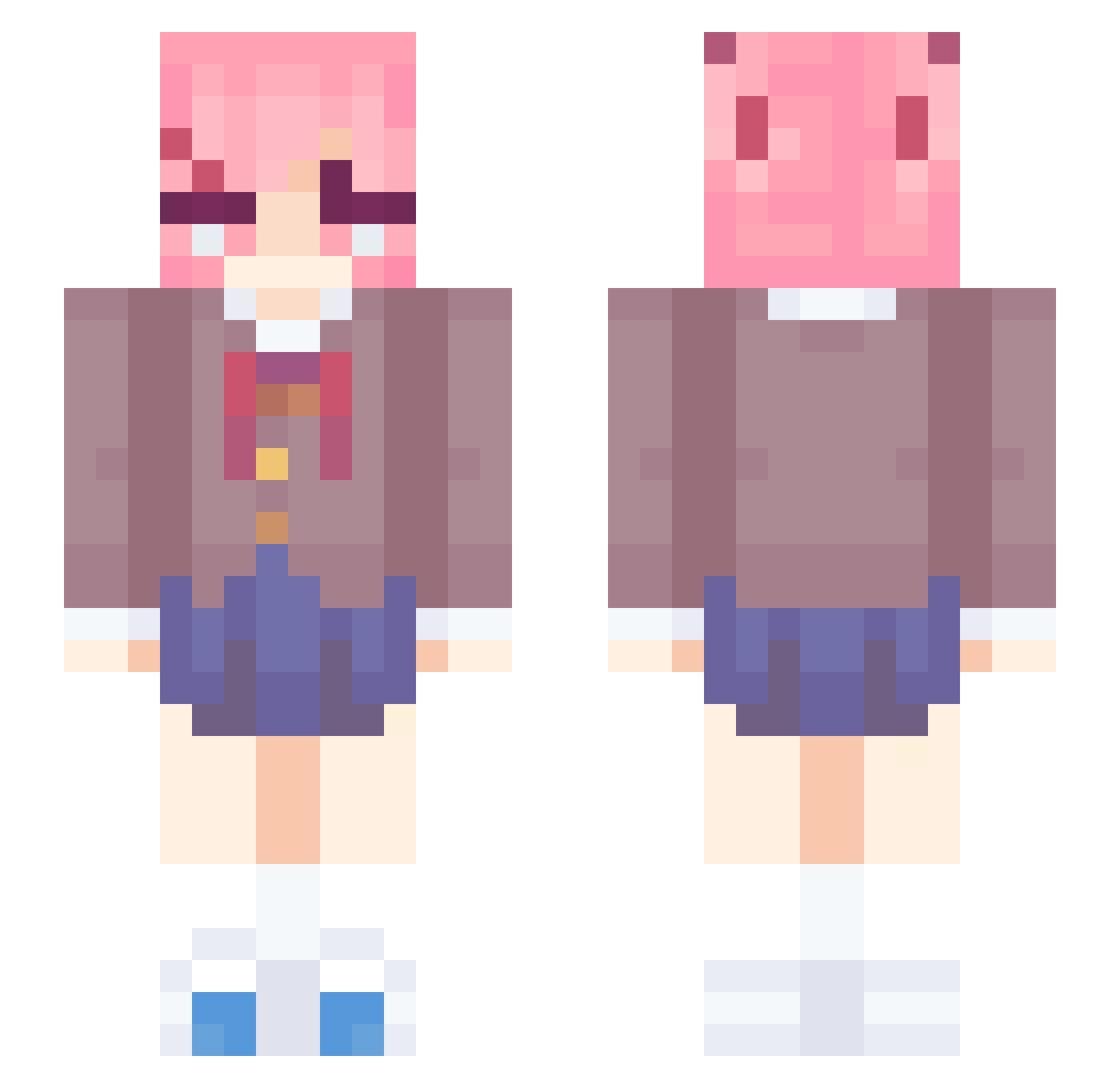 K1ngF3rdi Minecraft skin, front and back view