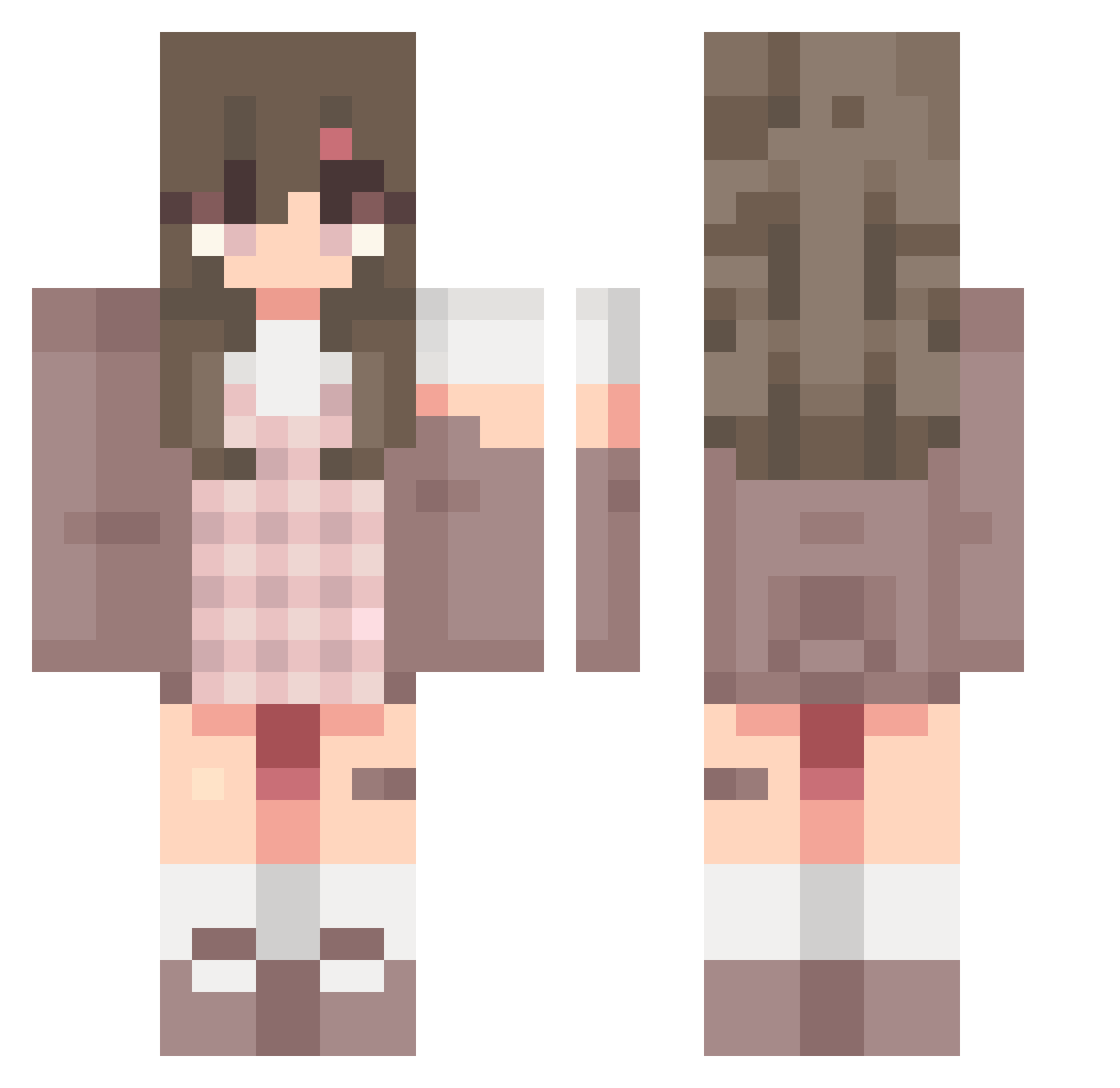 SleepySnorlax123 Minecraft skin, front and back view