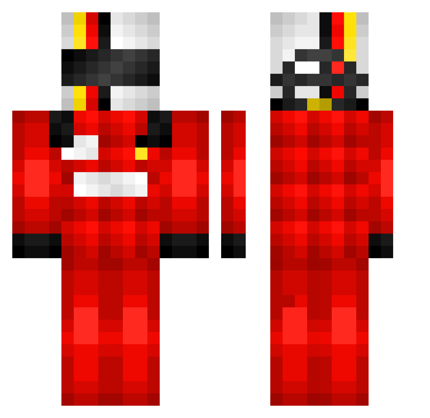 MietekPywko Minecraft skin, front and back view