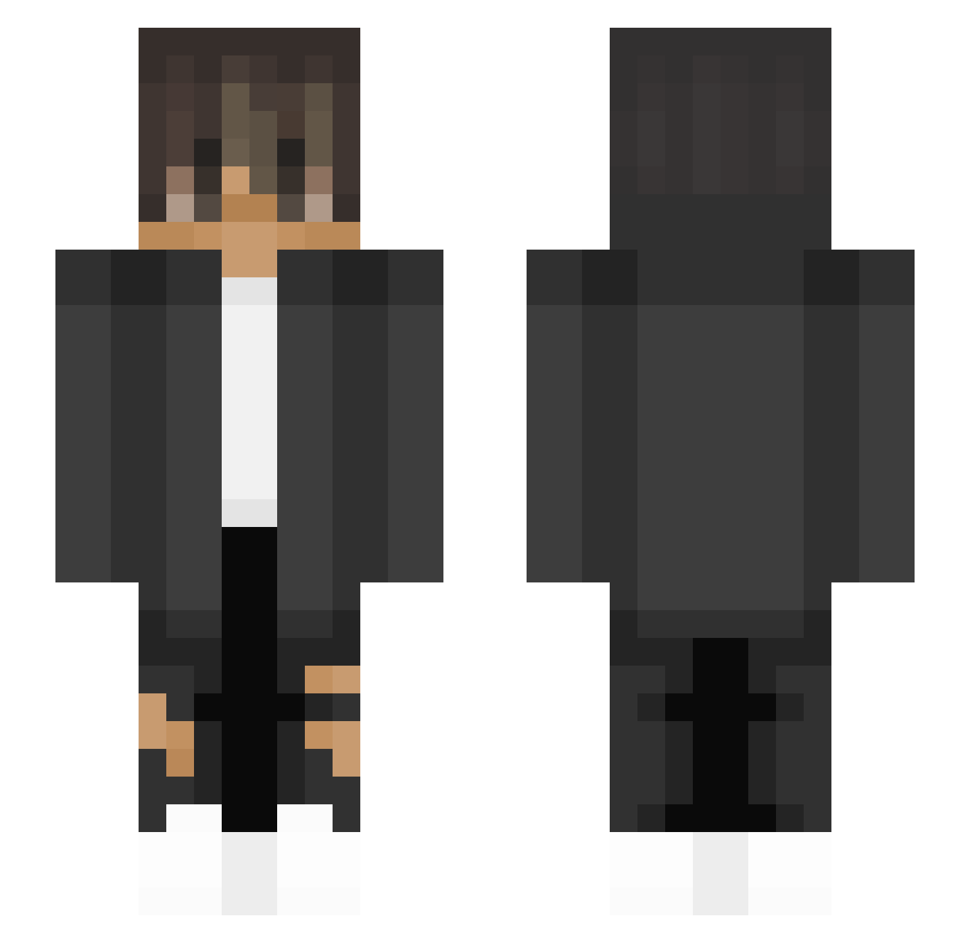 Protogenesis Minecraft skin, front and back view