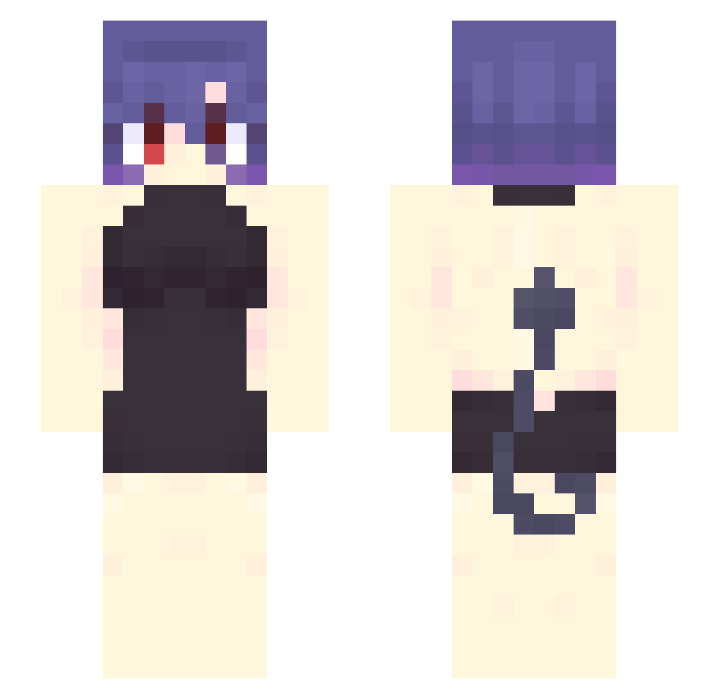 F14D Minecraft skin, front and back view