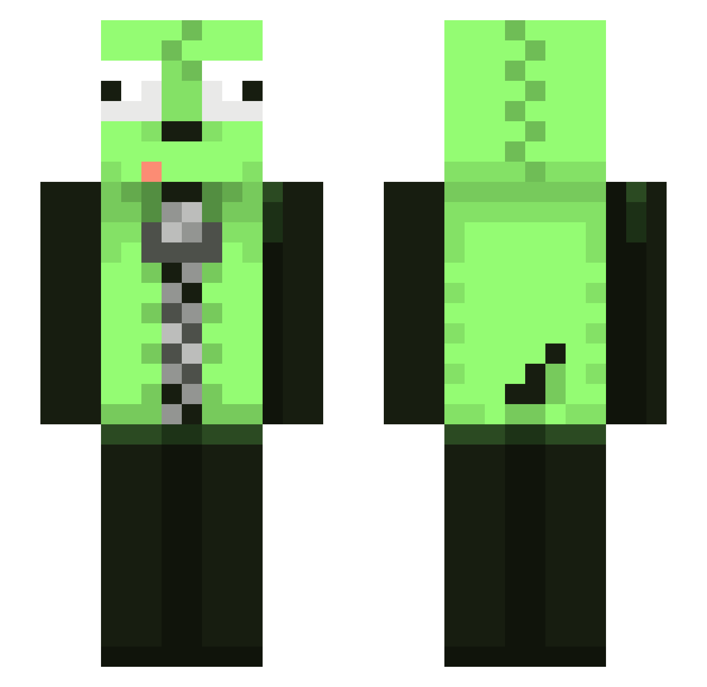 rainbunniii Minecraft skin, front and back view