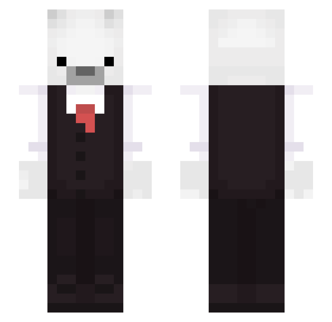 zKampfi Minecraft skin, front and back view