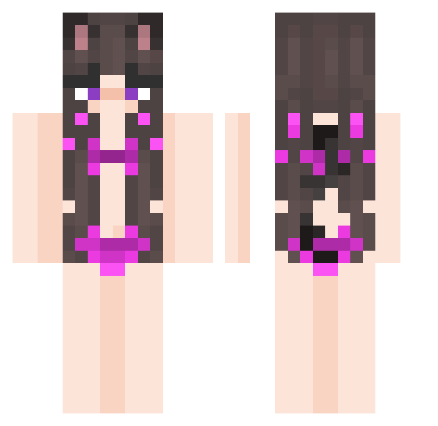VolvoTias Minecraft skin, front and back view