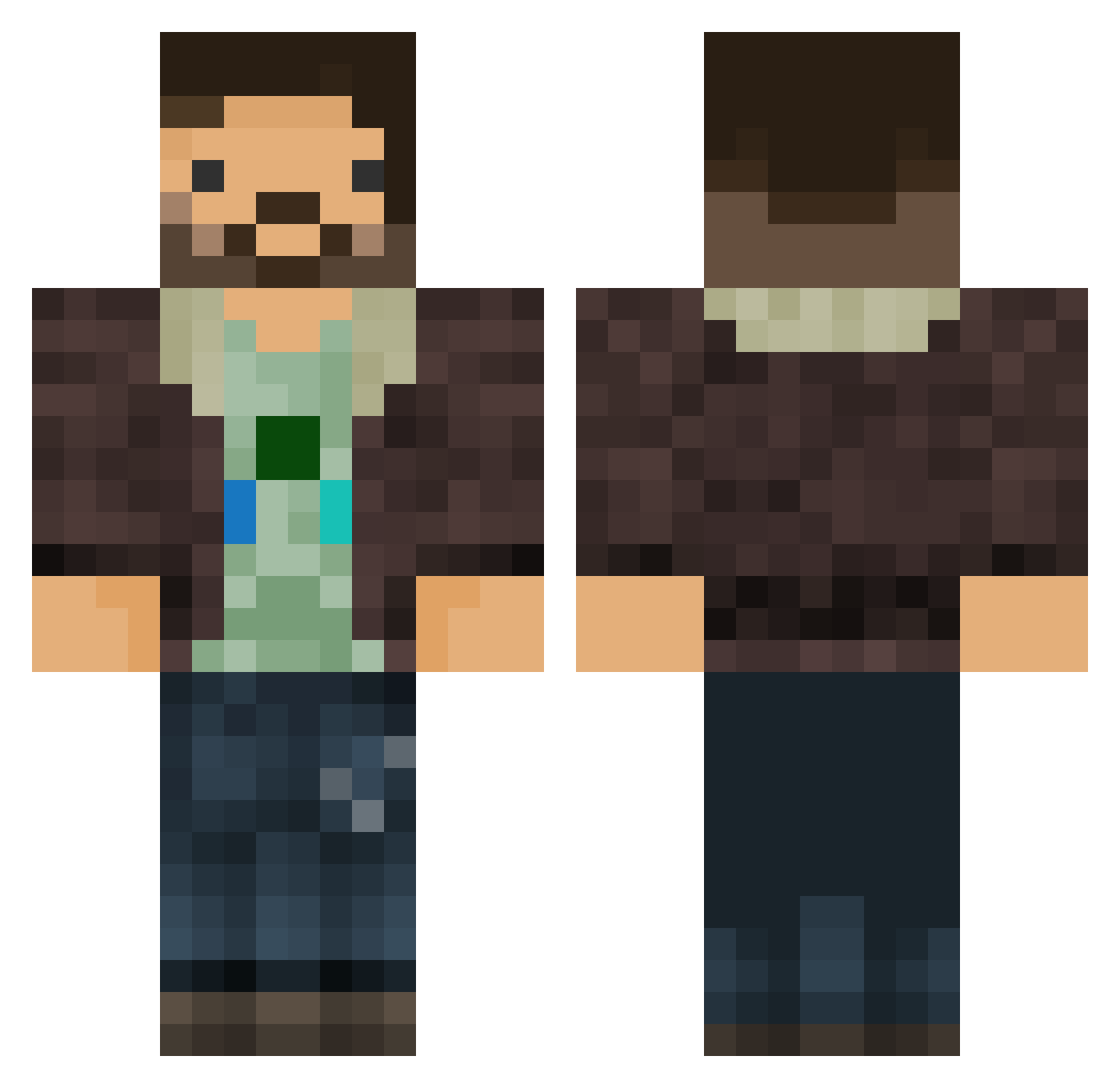 Bardic_Rtrvr Minecraft skin, front and back view