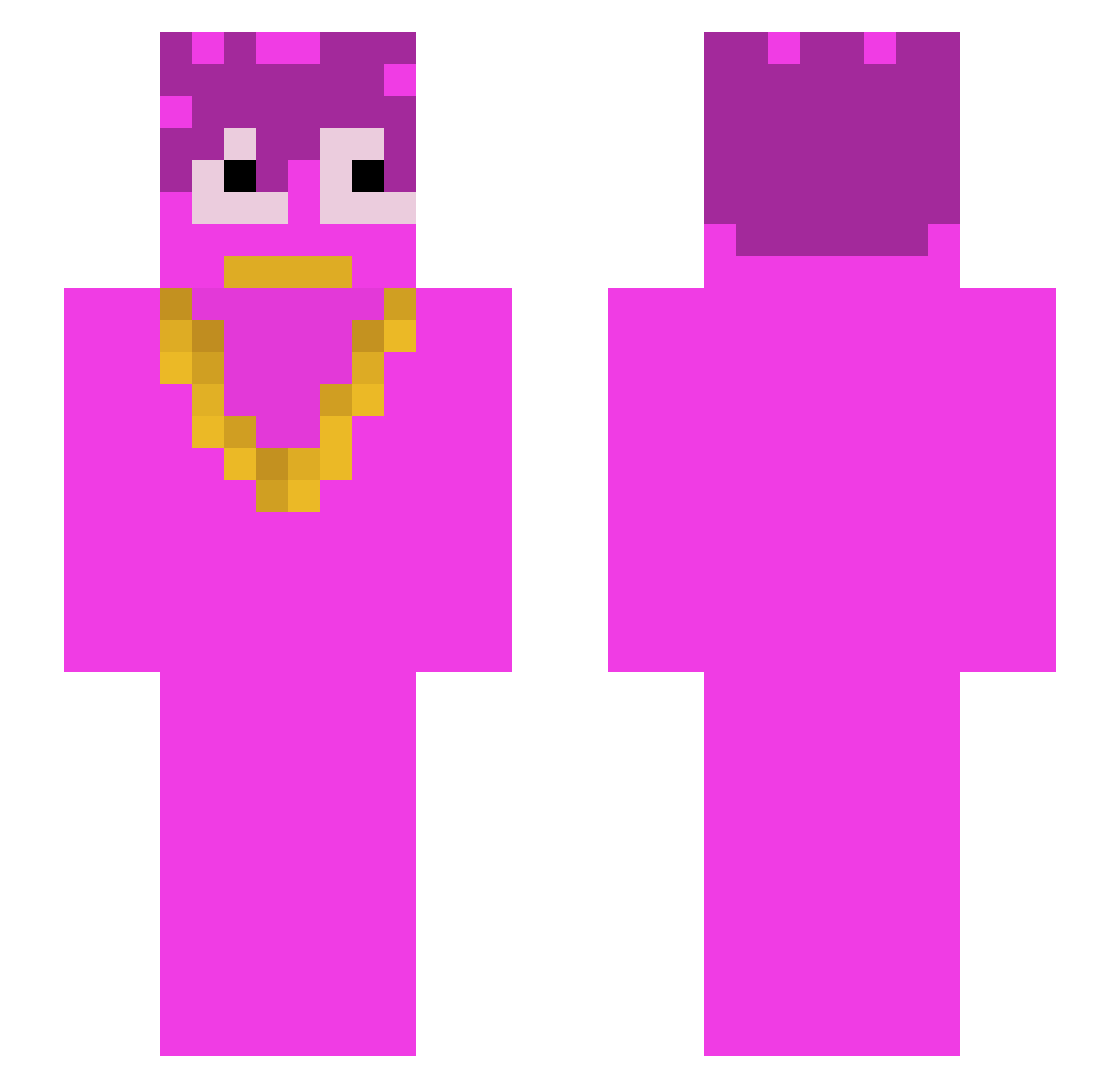 rdxr Minecraft skin, front and back view
