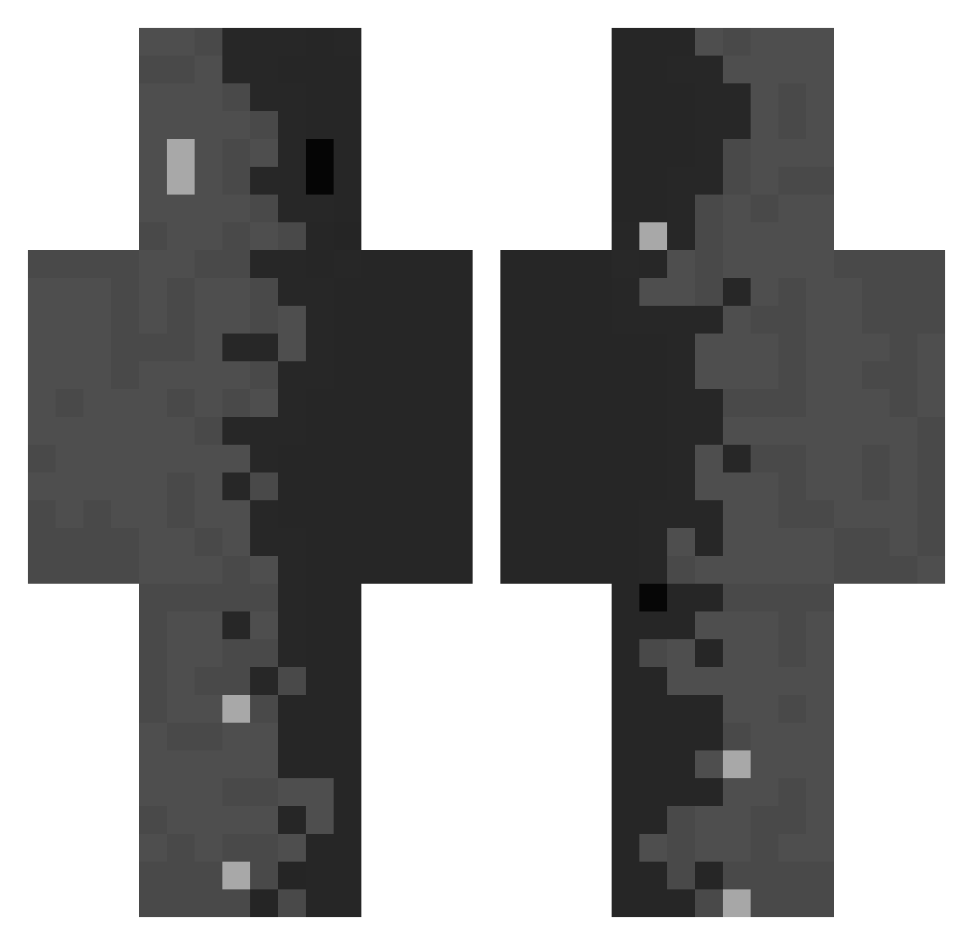 Tomjid Minecraft skin, front and back view