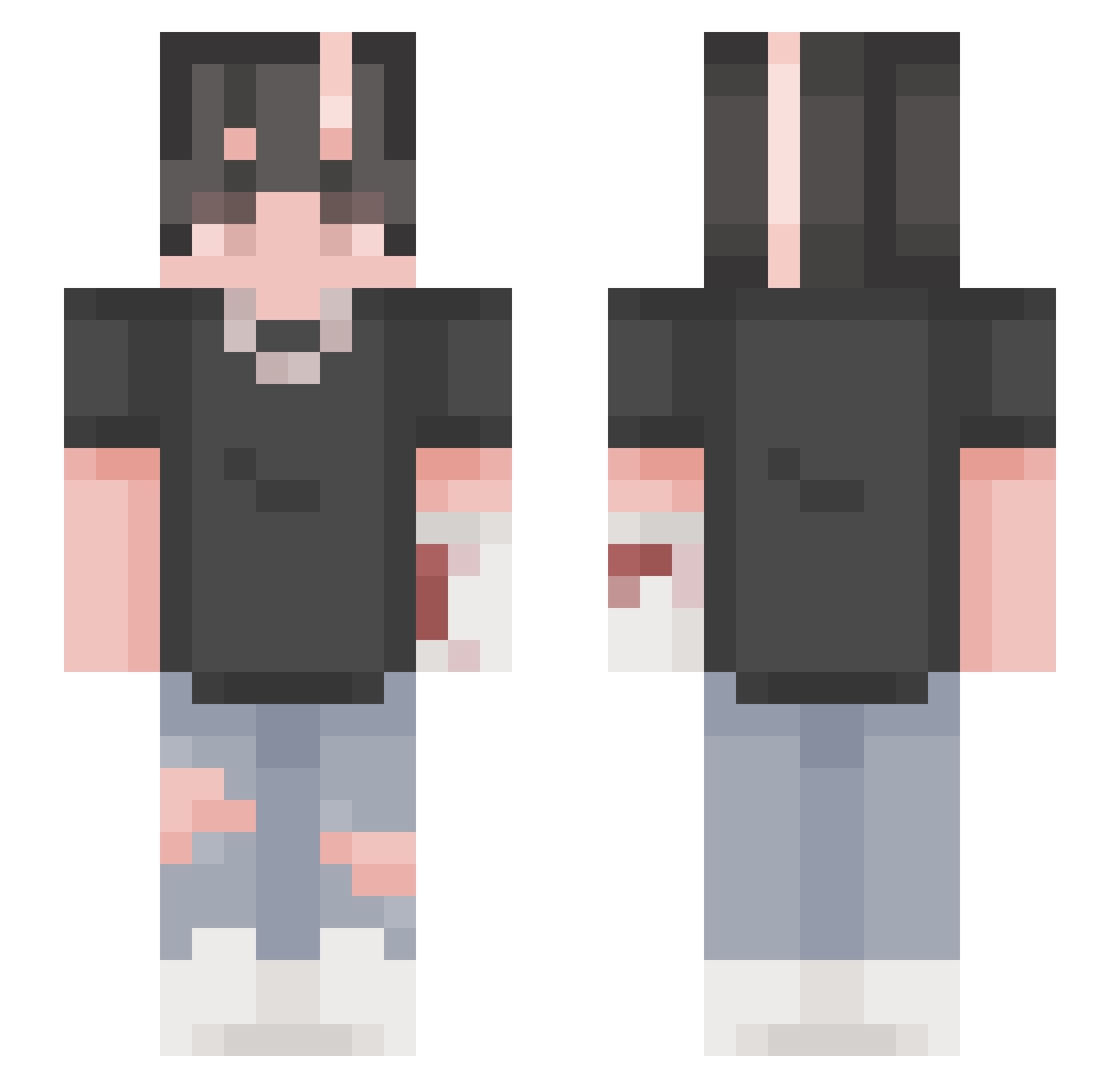 WaveofDolphins Minecraft skin, front and back view