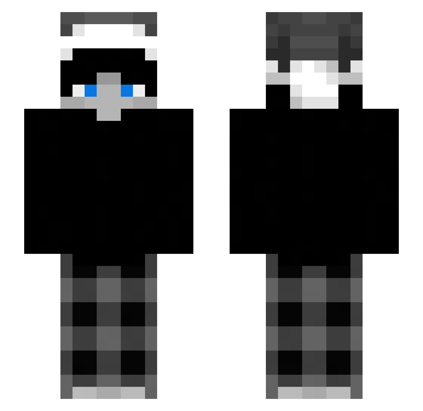 _GrimRose Minecraft skin, front and back view