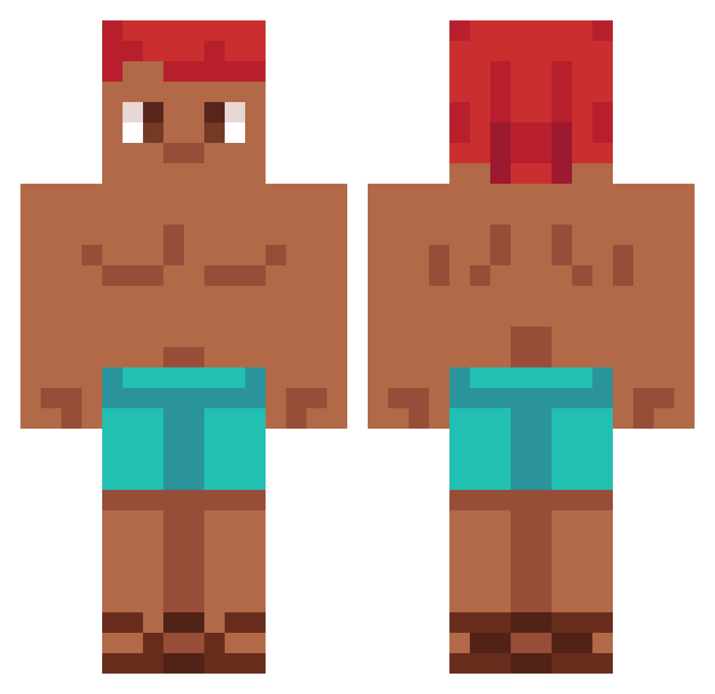 Ender_Viking Minecraft skin, front and back view