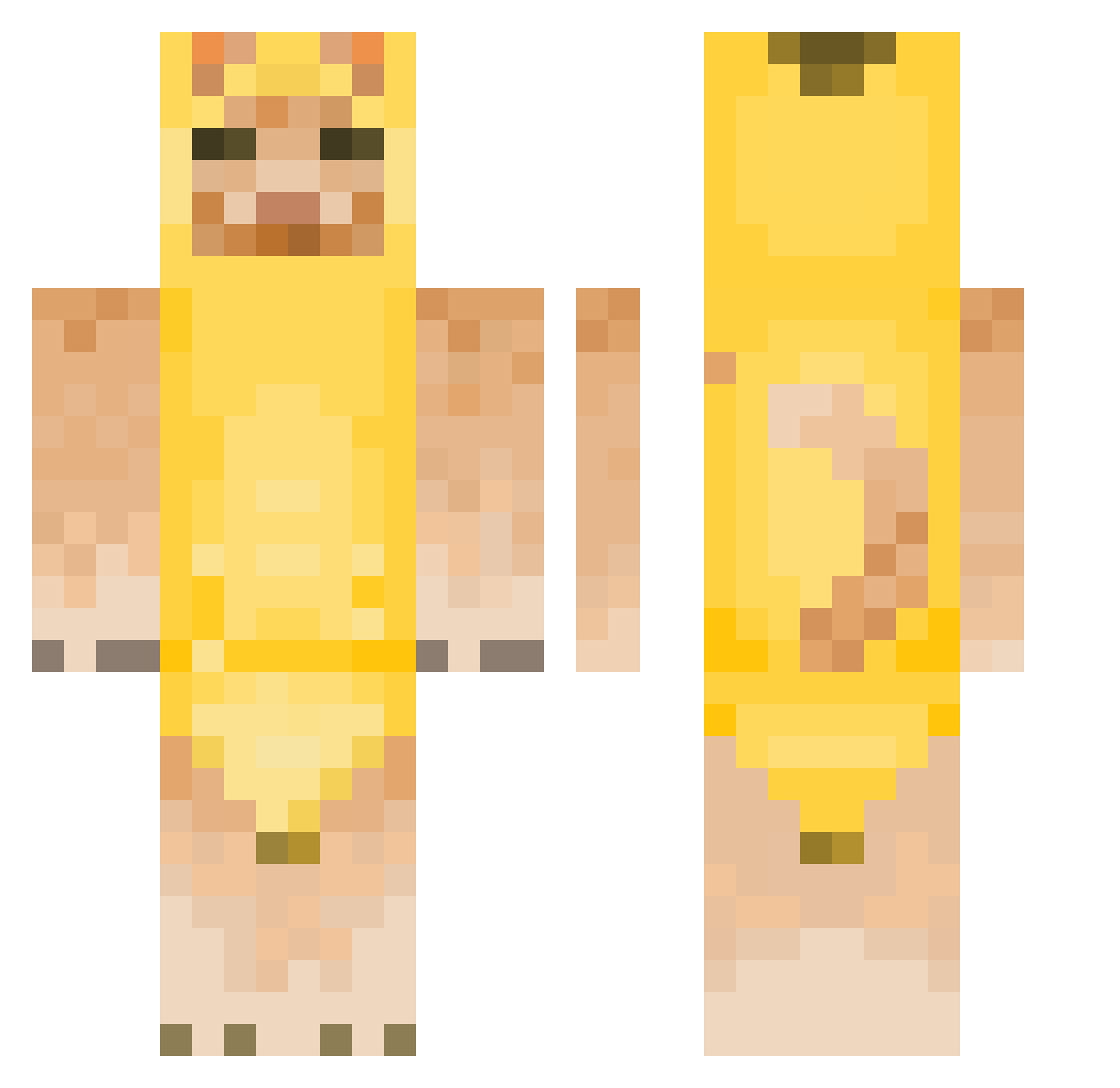 Blueleaf_06 Minecraft skin, front and back view