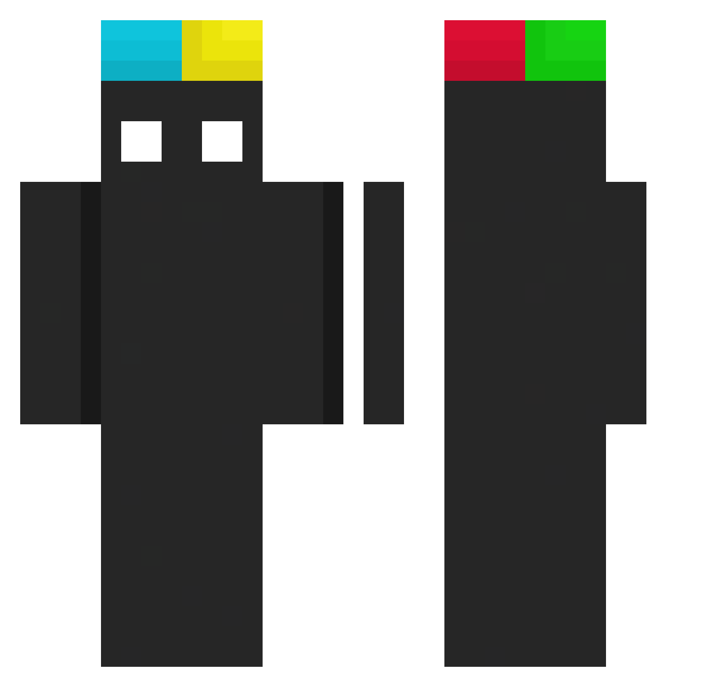 WoonYoo123 Minecraft skin, front and back view