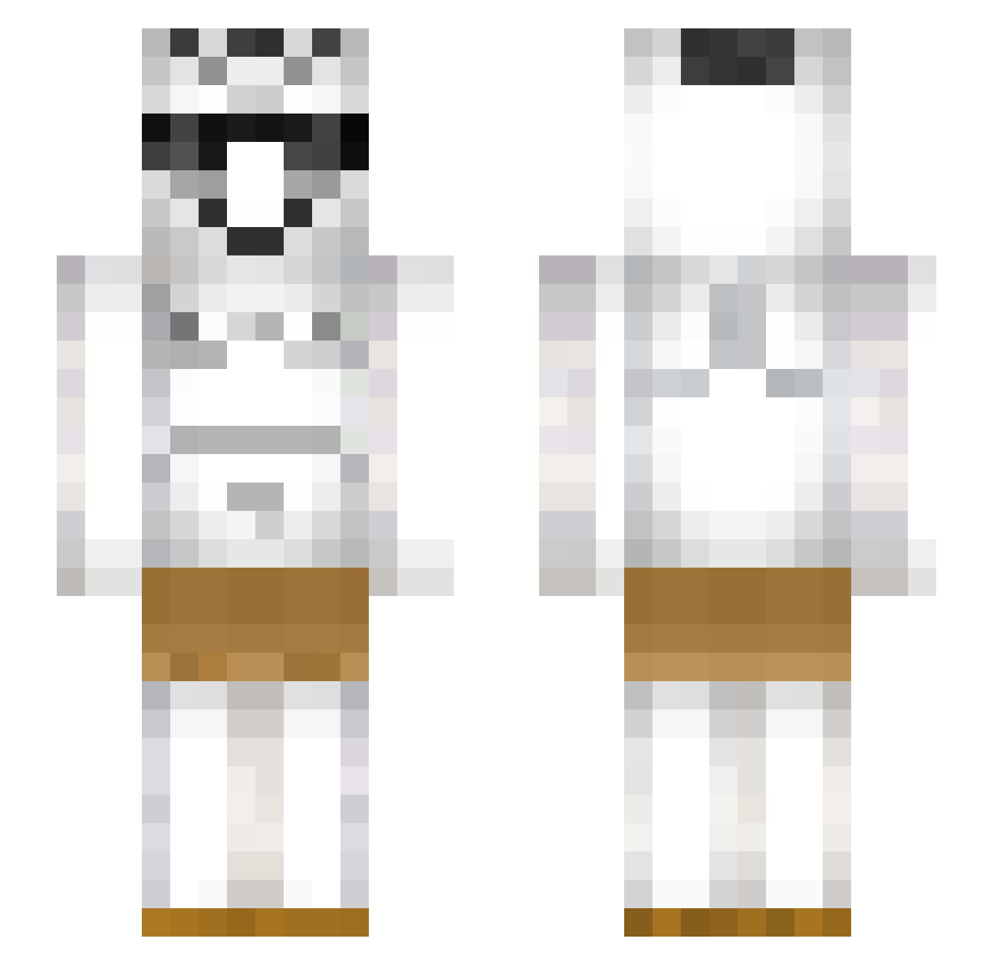 SeaSloths Minecraft skin, front and back view
