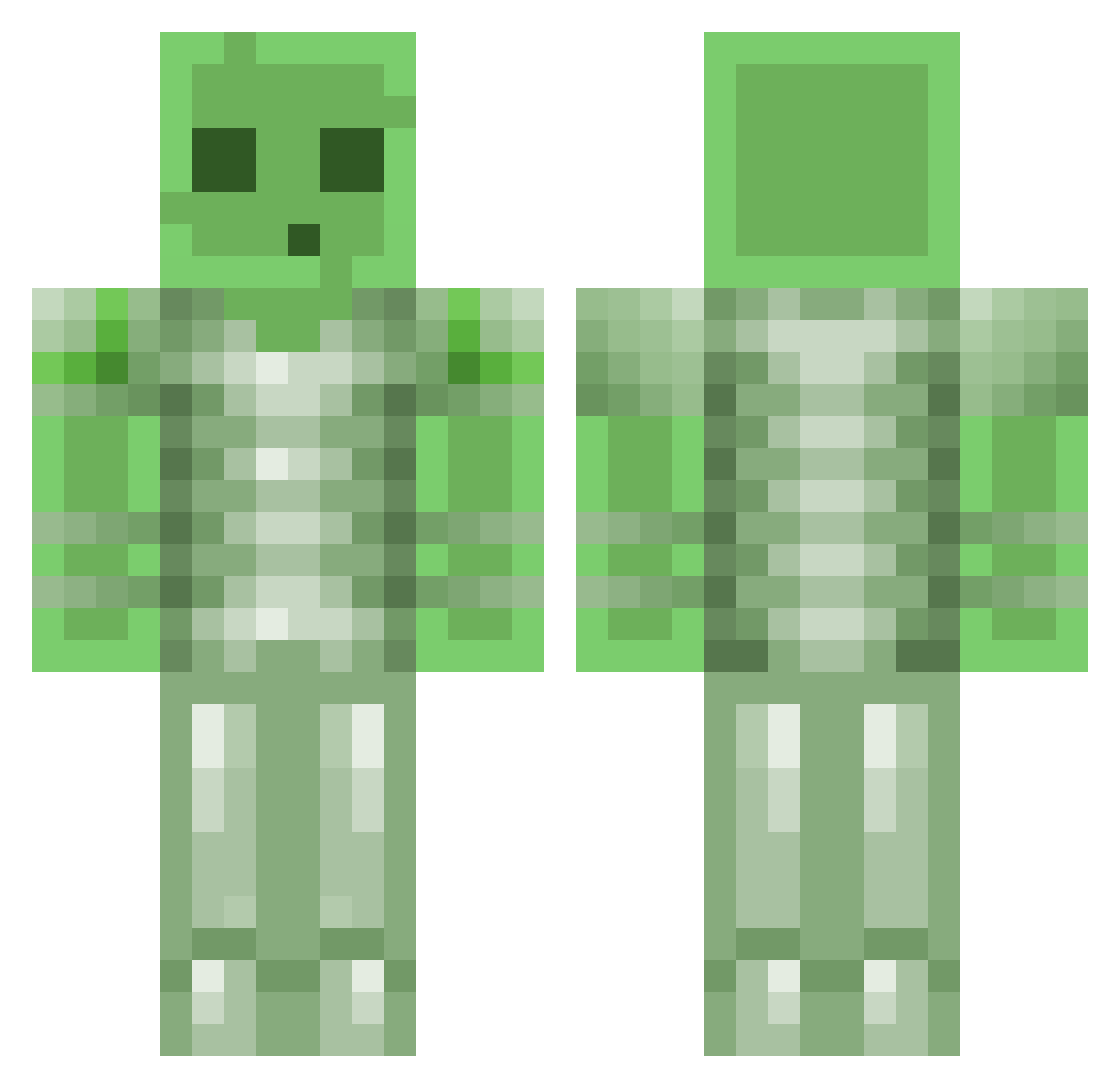 TheoDeus Minecraft skin, front and back view