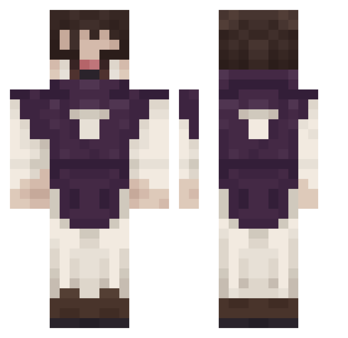 treyidk Minecraft skin, front and back view