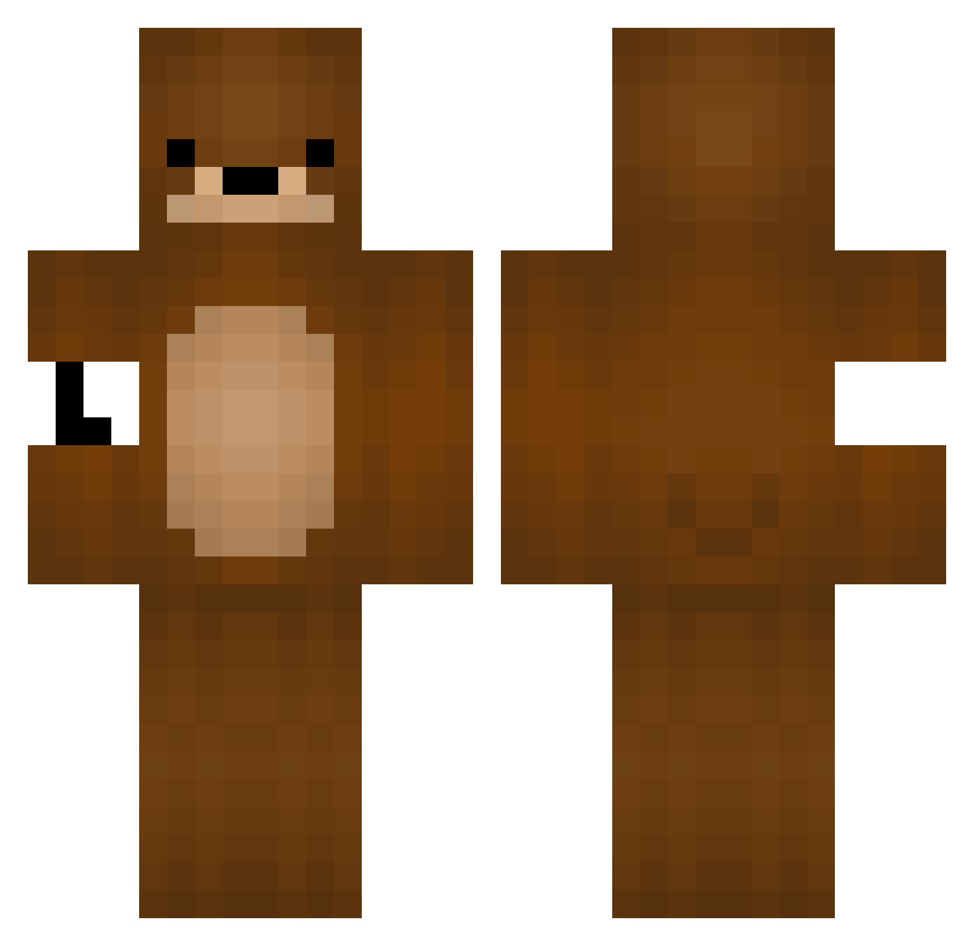 GuppyFisches Minecraft skin, front and back view