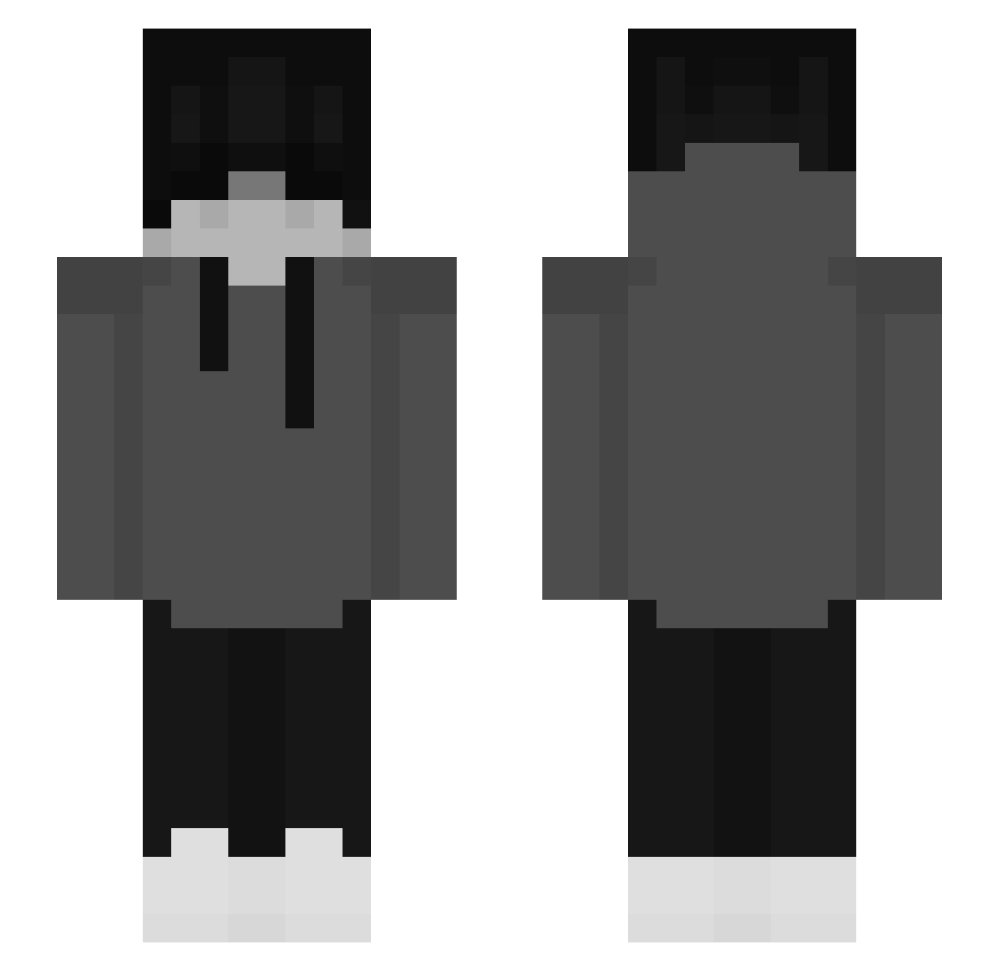 Mys3lfO_O Minecraft skin, front and back view